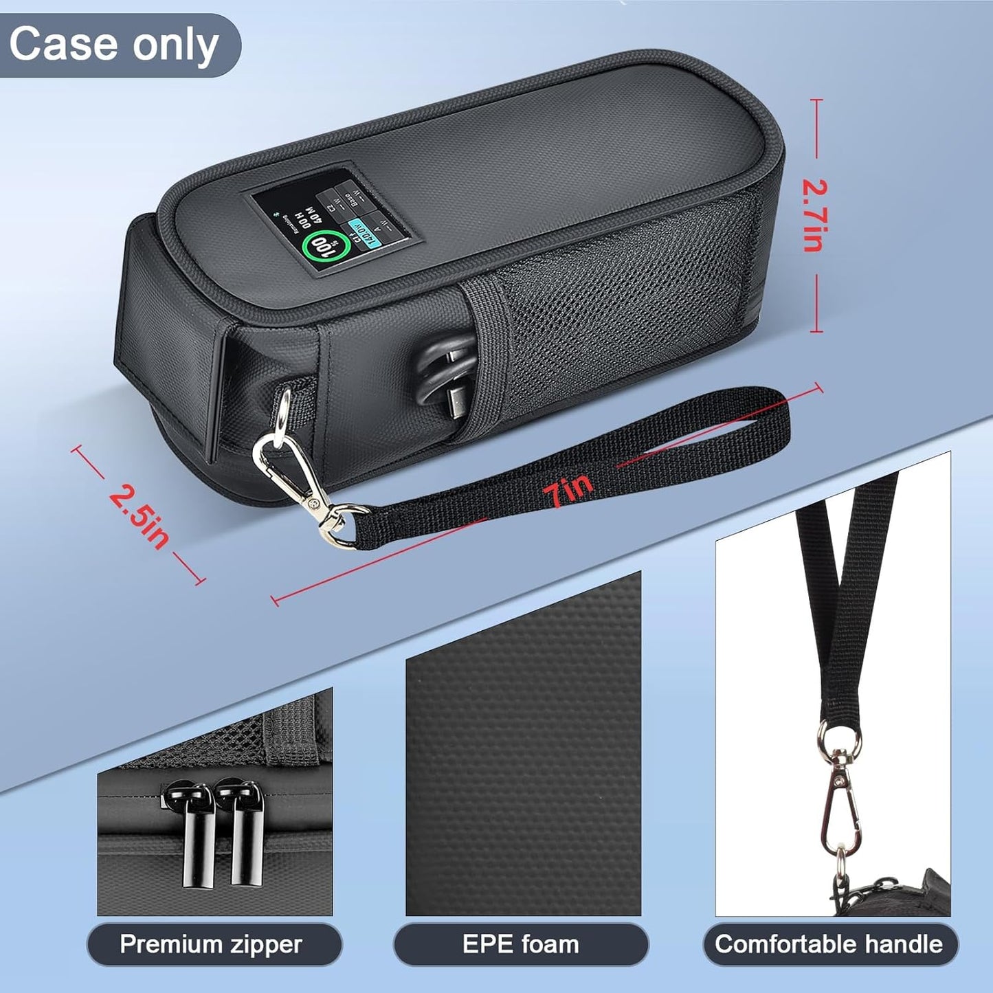 Case Compatible with Anker Prime 27,650mah Power Bank 250w, Laptop Phone Computer Battery Chargers Travel Carrying Holder for Anker 737 Portable Charger Fast Charging &USB Cables, Adapters (Bag Only)