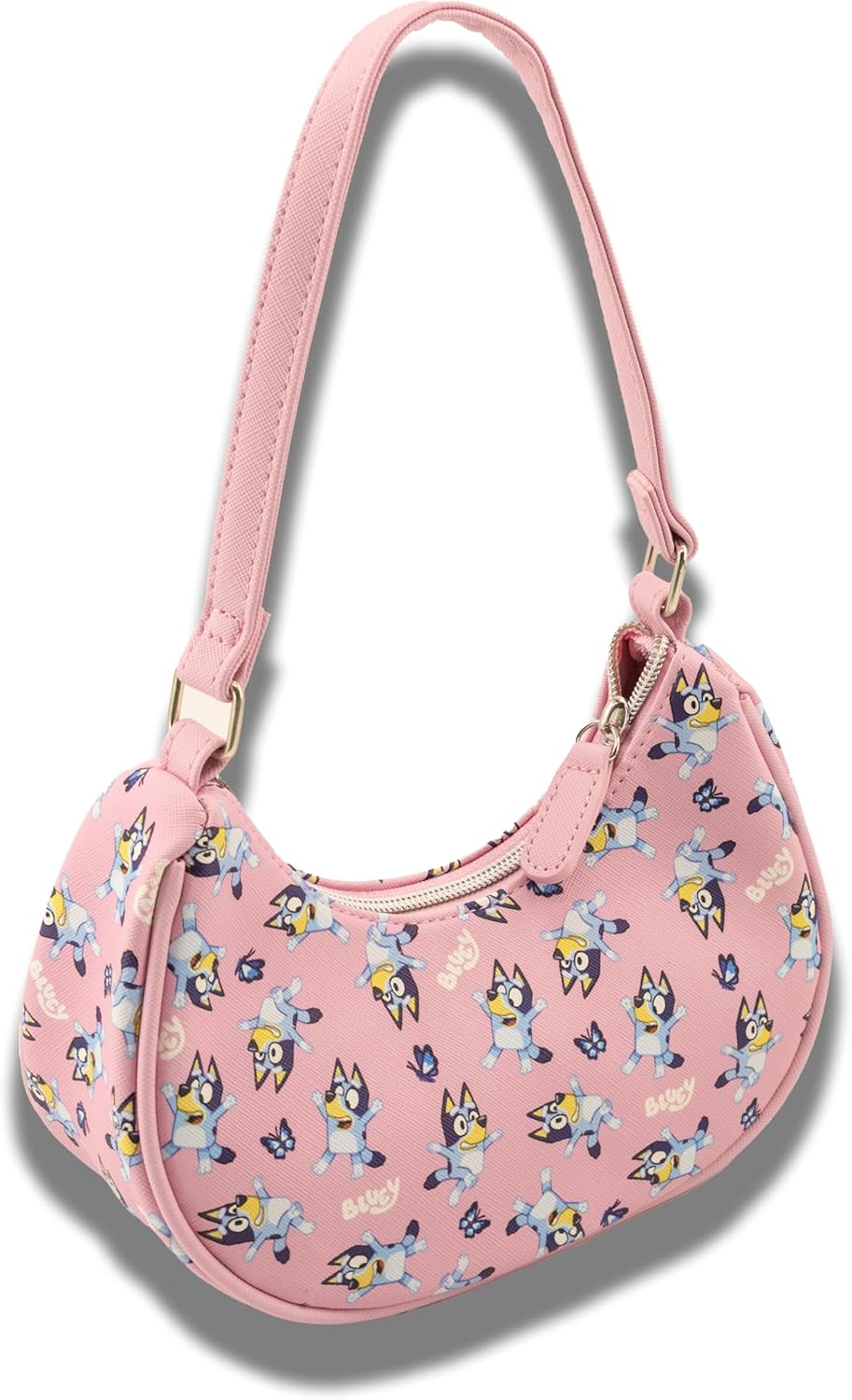 Bluey Hobo Handbag Purse for Girls | Official Crossbody Shoulder Bag with Adjustable Strap | Small PU Leather Toddler Purse, Preschool Handbag, Travel Tote, Everyday Mini Purse for Kids Ages 3+