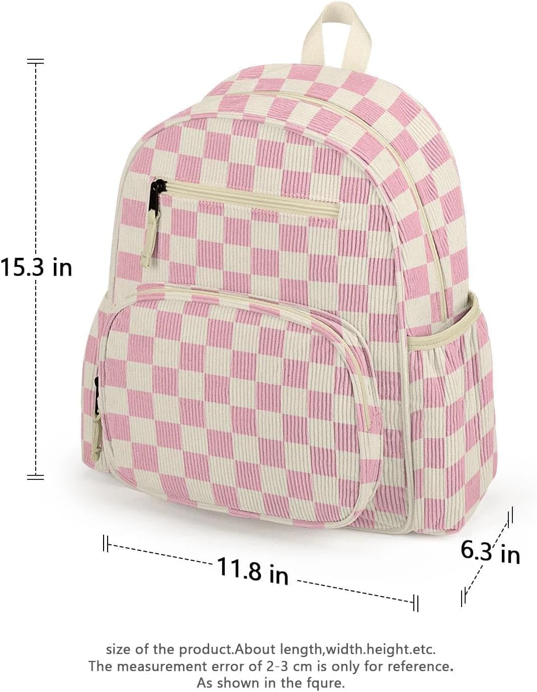 Corduroy Kids Backpack for Girls, Girls Backpack 5-9, Kindergarten Elementary School Bookbag for
