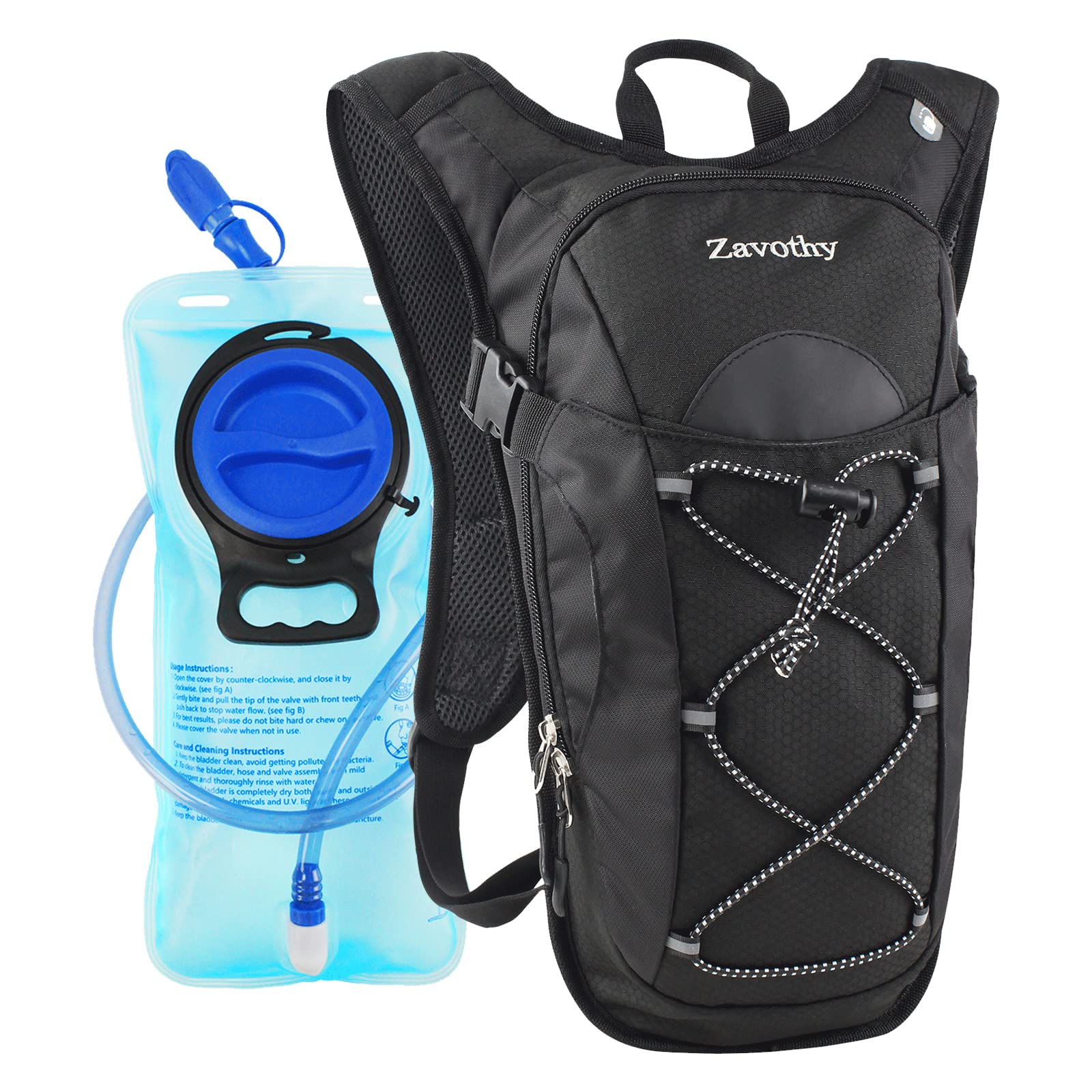 Zavothy Lightweight Hydration Backpack with 2L Water Bladder Water Backpack Hydration Pack for