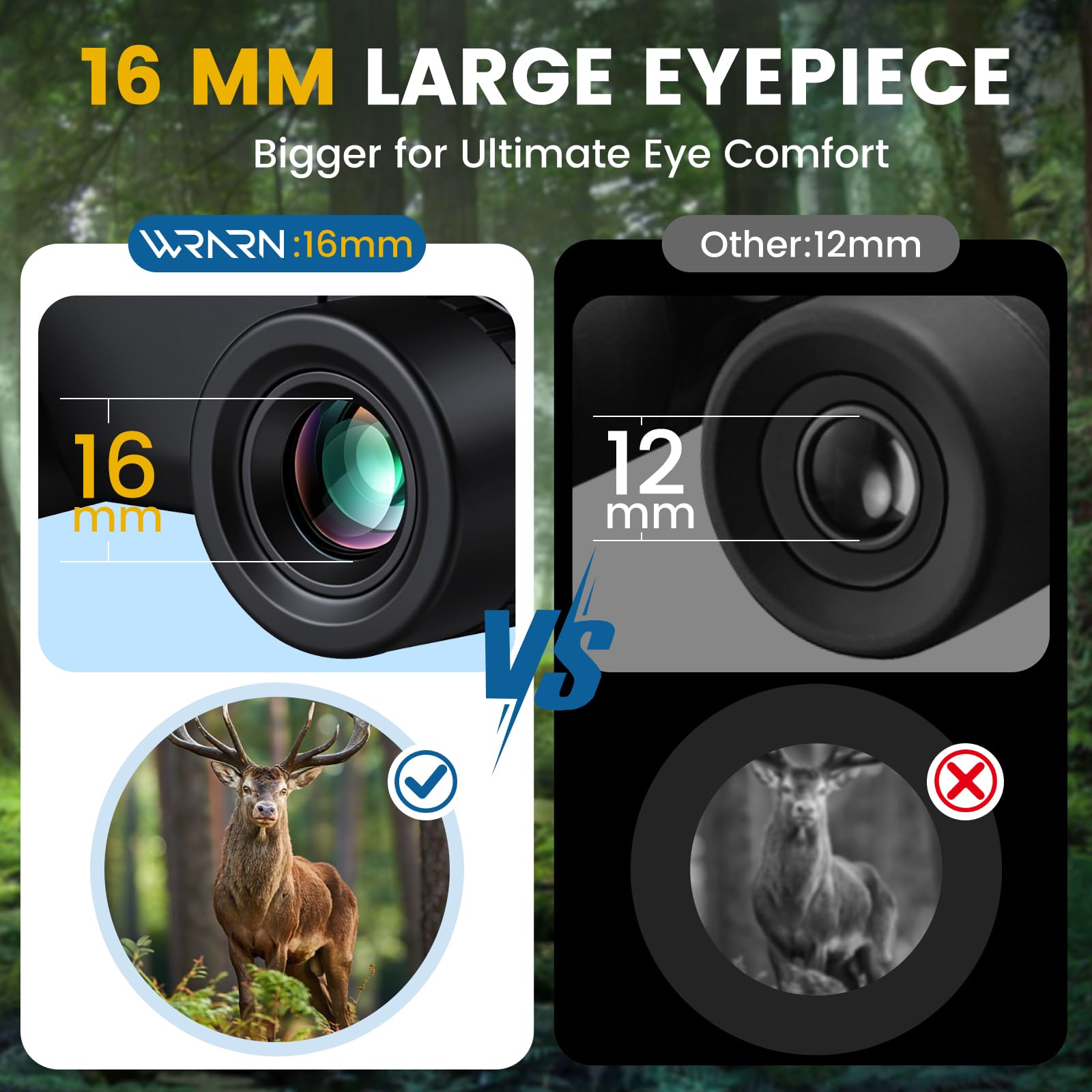20X30 Compact Binoculars for Adults Bird Watching Travel, Black