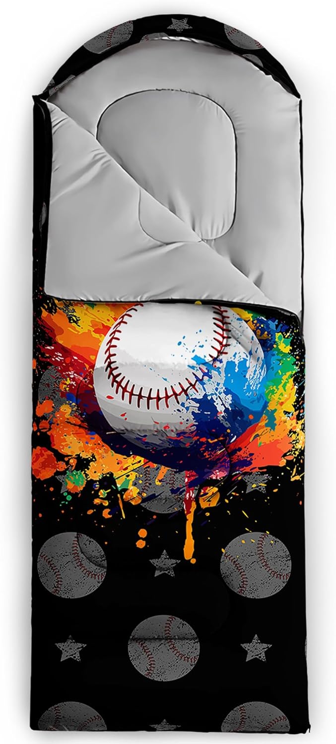 QOOMO Camping Sleeping Bags,3 Season Warm & Cool Weather,Lightweight,Waterproof Sleeping Bags for