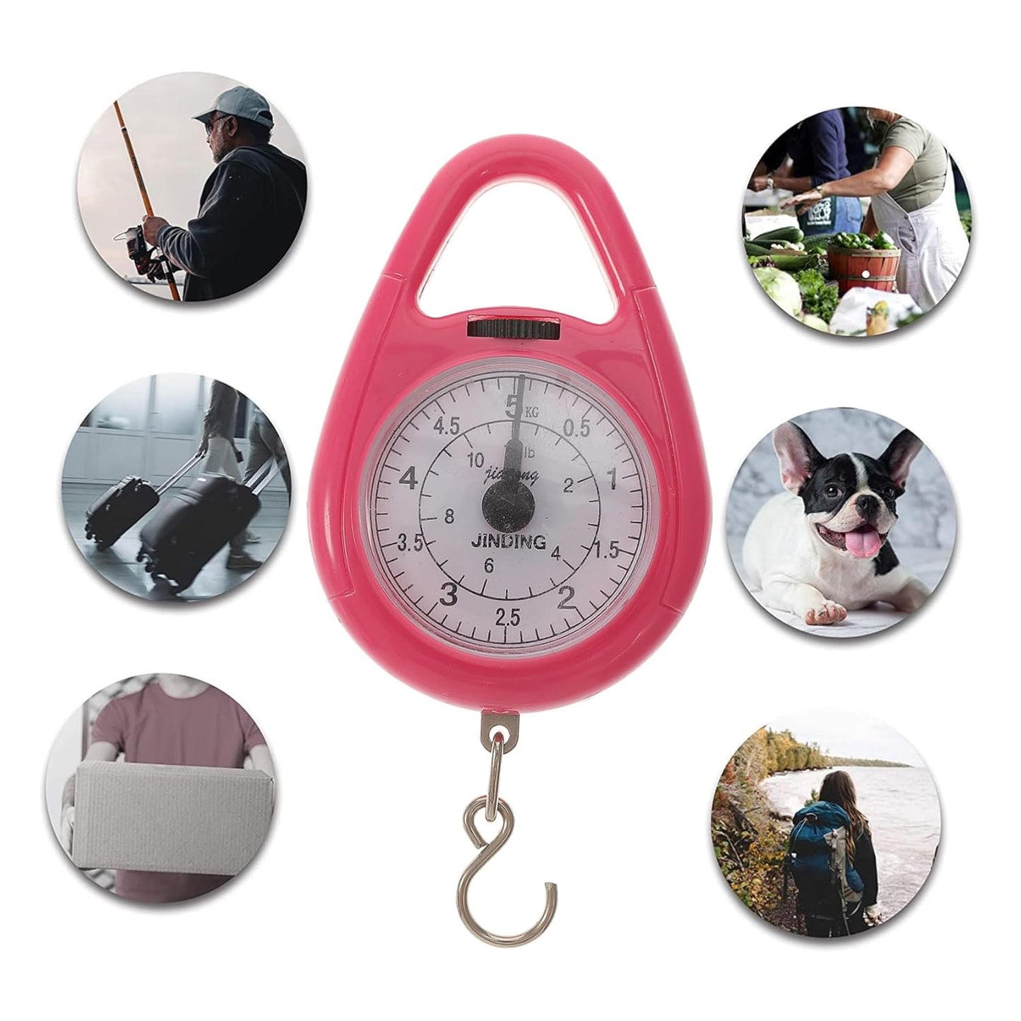 Grams Scale Handheld Scale Luggage Scale Portable Hanging Scale Lightweight for Travel Design Random