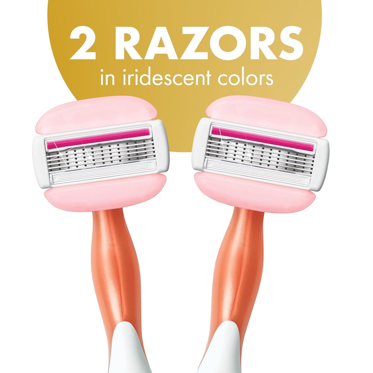 BIC Soleil Glide Disposable Razors for Women, 5 Blades With Shea Butter Moisture Bars For a Smooth Glide, 2 Piece Razor Set