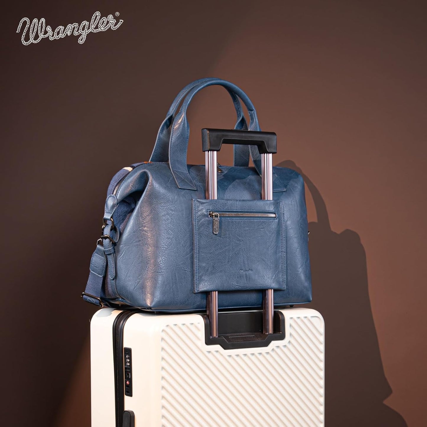 Wrangler Duffel Bag for Women Large Travel Weekender Bag Designer Tapestry Carry On Bags, Jean