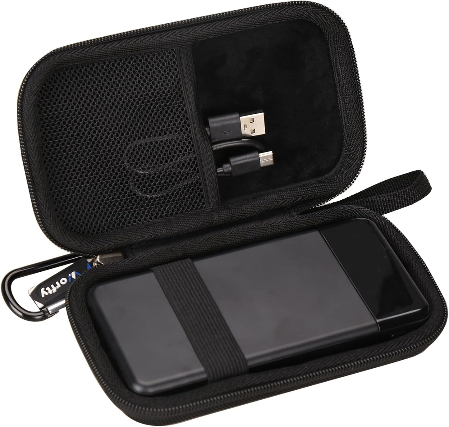 Hard Travel Case for SABANI for LOVELEDI for IAPOS for Pxwaxpy for OHOVIV for FOCHEW Portable Charger Power Bank, Storage Holder for Fast Charging Battery Protective Case (Black)