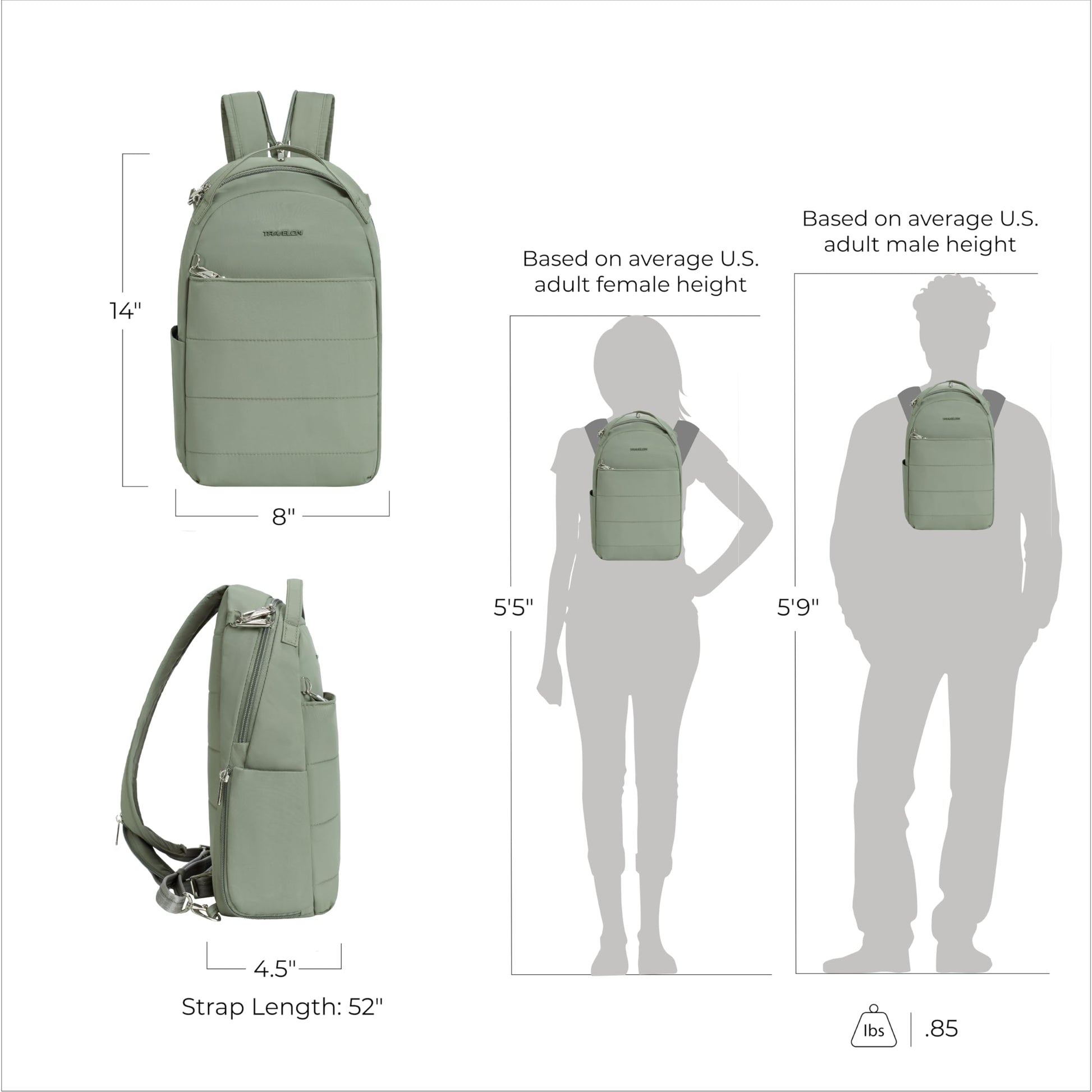 Travelon Anti-Theft Roam Convertible Backpack Sling
