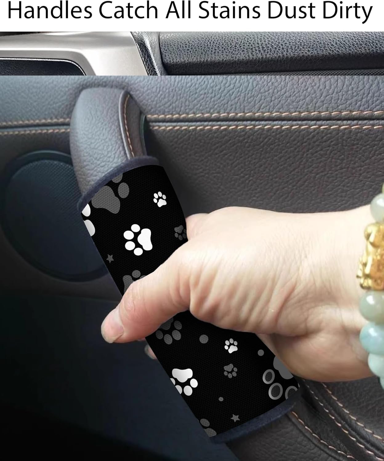 2 Pack Luggage Handle Wrap Travel Tags - Set of Luggage Tags for Suitcases, Identifiers, Marker, and Handle Covers - Cruise Accessories and Travel Gifts（Cute Dog Paw