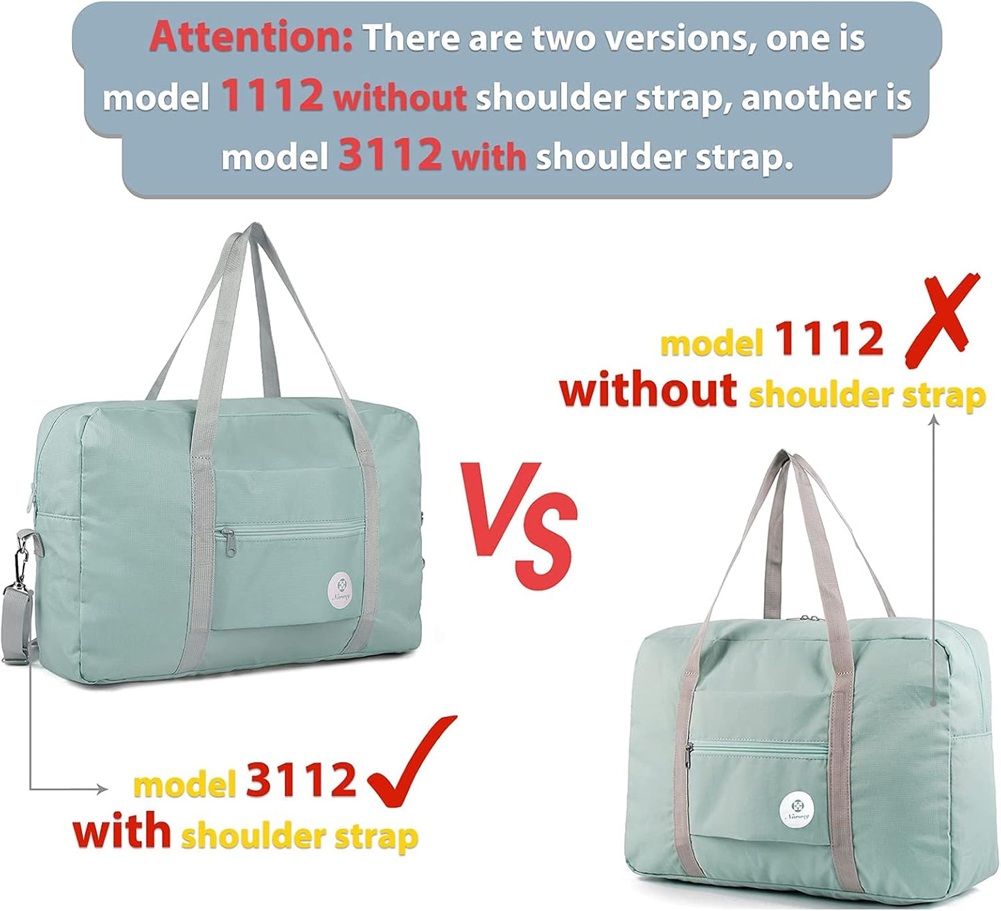 For Spirit Airlines Personal Item Bag 18x14x8 Foldable Travel Duffel Bag Tote Carry on Luggage Duffle Overnight for Women and Men