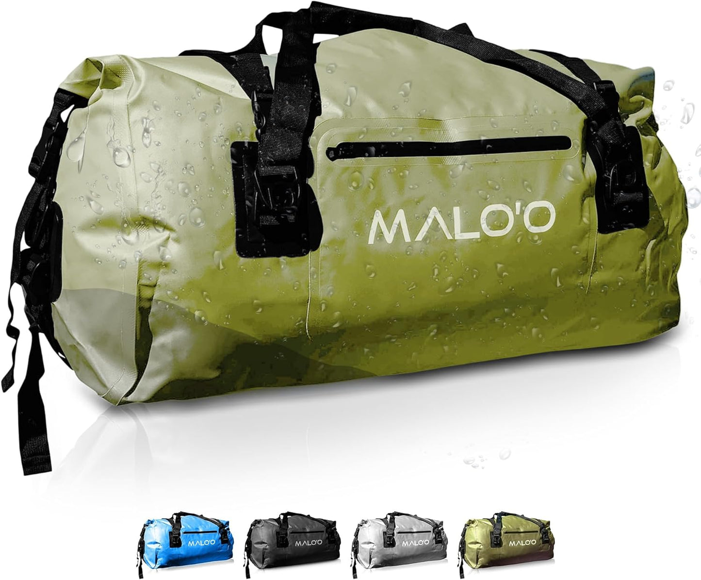 Malo’o Waterproof Dry Duffel, Heavy-Duty Roll Top Waterproof Gear Bag with Shoulder Strap & Molle