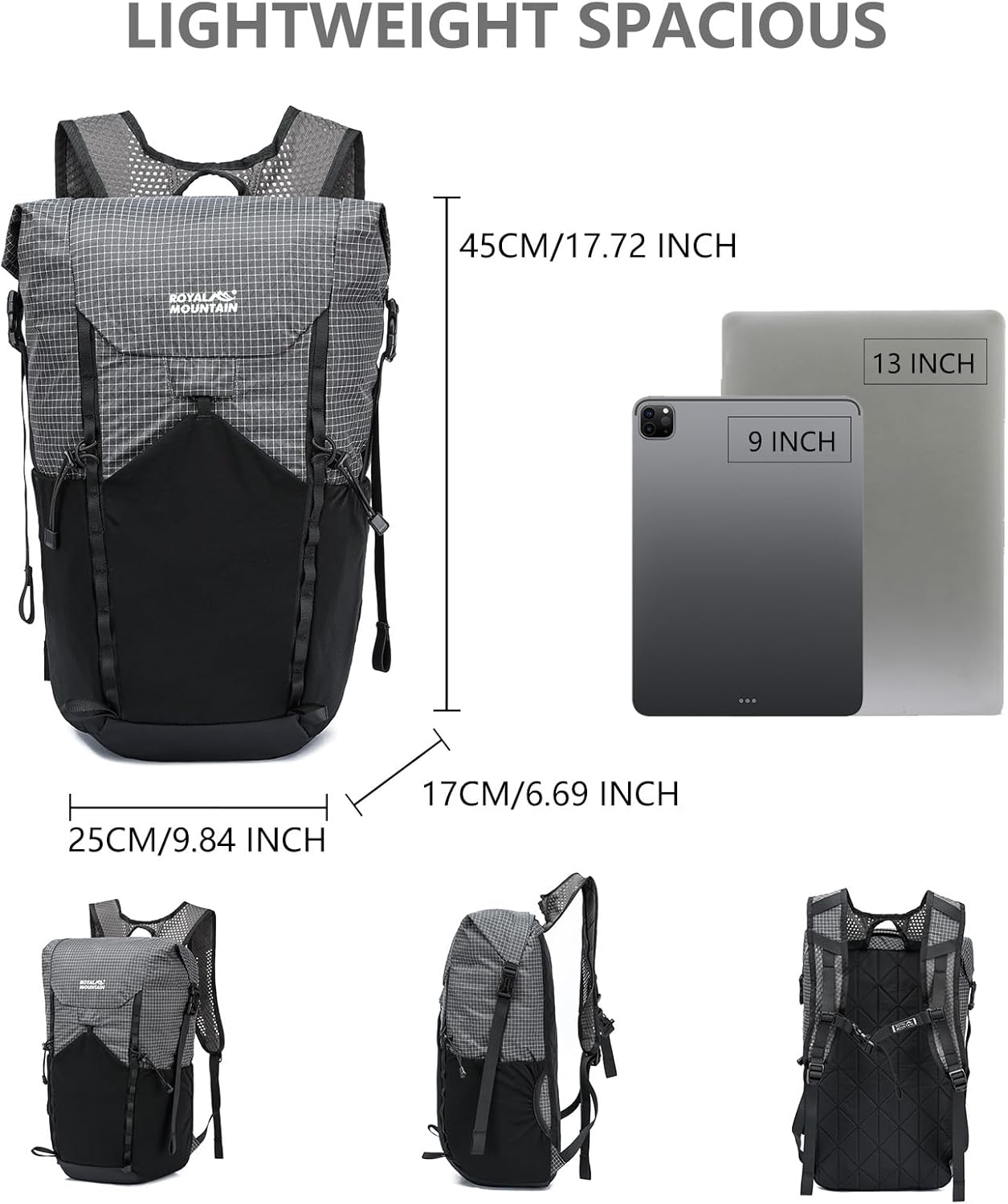 20l Hiking Backpack For Women&Men, Water Resistant Daypack Backpacks, Foldable & Packable Hiking