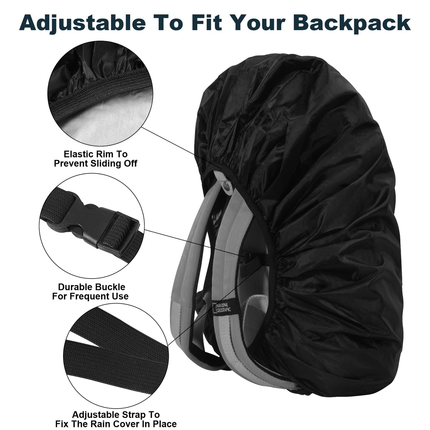 LAMA Waterproof Rain Cover for Backpack, Reflective Rucksack Rain Cover for