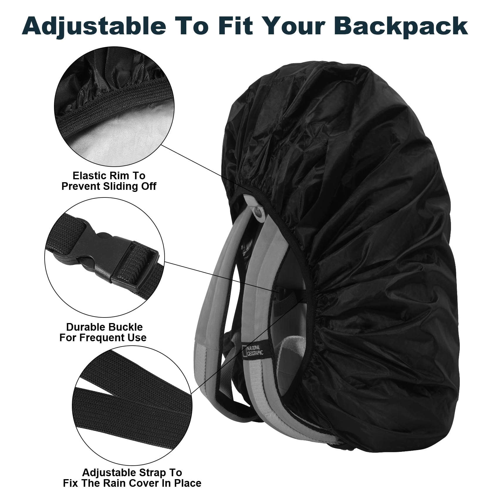 LAMA Waterproof Rain Cover for Backpack, Reflective Rucksack Rain Cover for