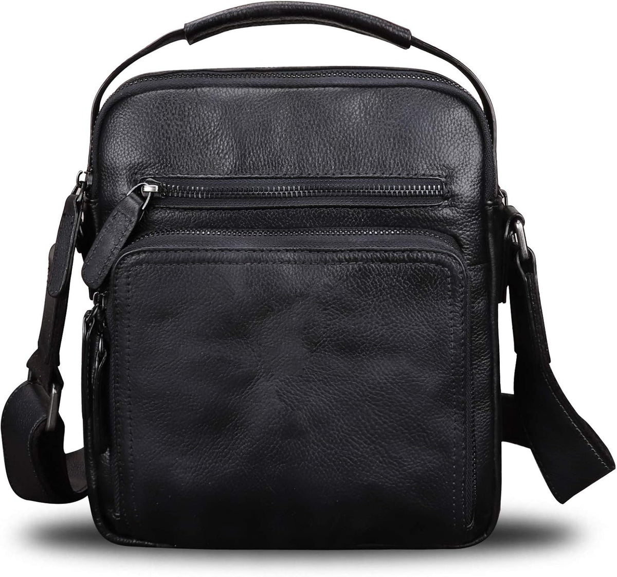 Genuine Leather Purse and Shoulder Bag for Men Vintage Real Leather Messenger Bag Handbag Crossbody