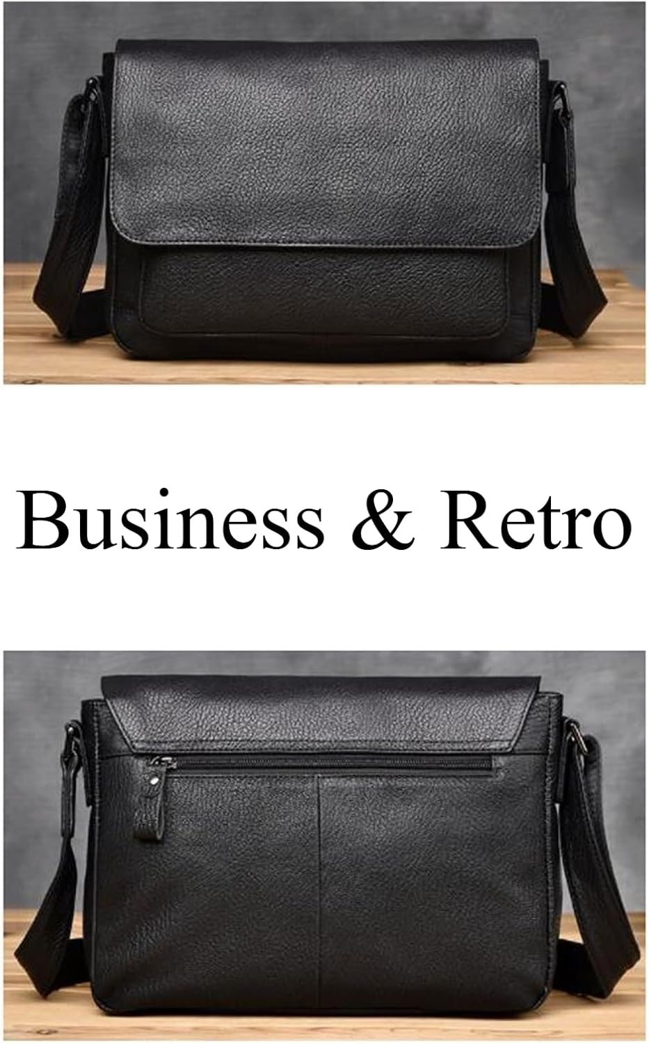 Genuine Leather Messenger Bag for Men Crossbody Waist Pack Shoulder Bag Casual Daypack Travel Sling Bag