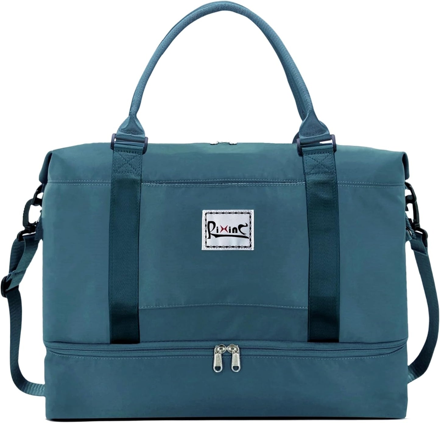 Large Travel Duffle Bag Weekender Bags for Women with Shoes Compartment, Travel Duffel Tote Carry on Overnight Bag for Travel Business Trips, Sport Yoga Gym Bag with Wet Pocket (Peacock Blue)