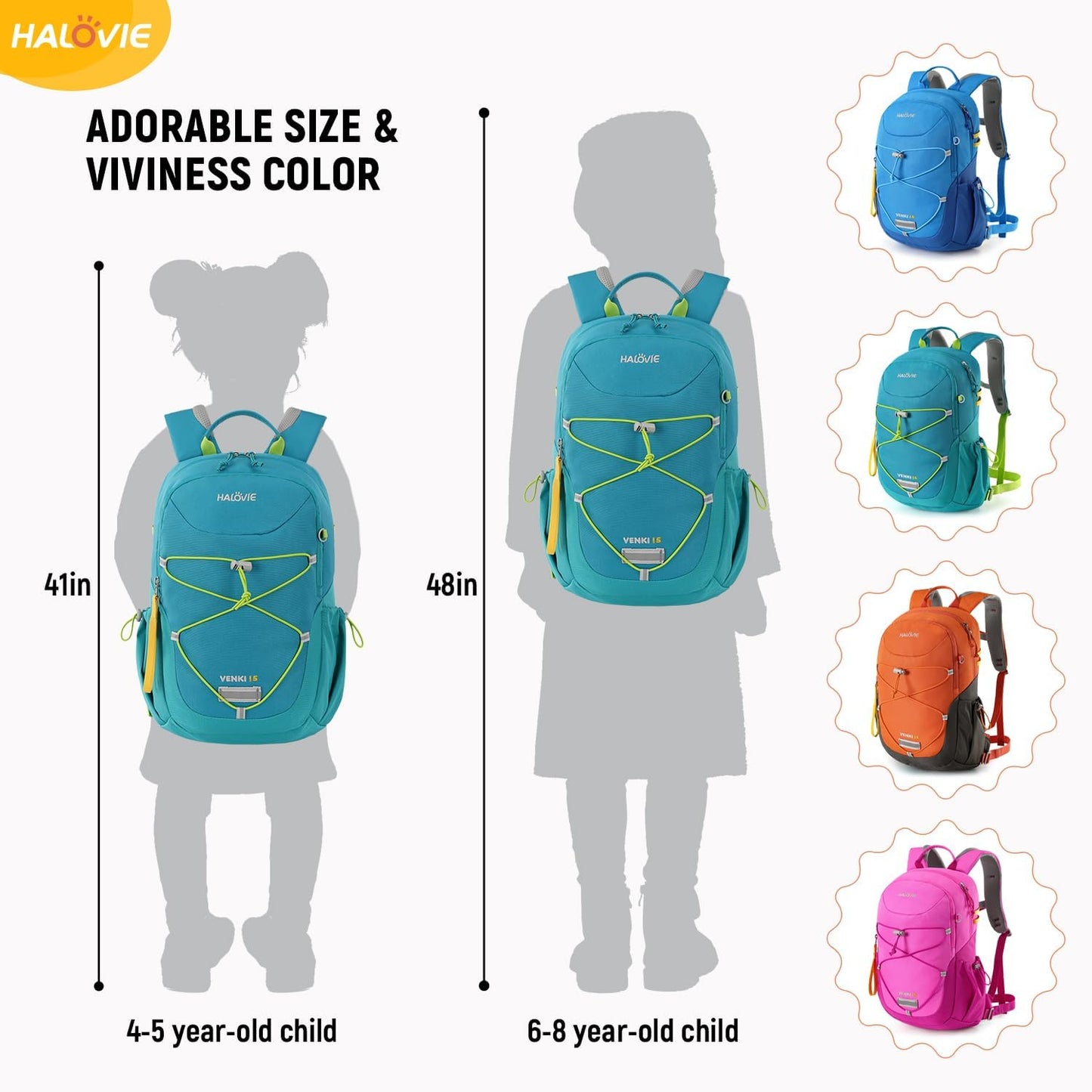 HALOVIE Kids Backpack Small Travel Backpacks Preschool Backpack Outdoor School Backpack Kindergarden Boys Girls