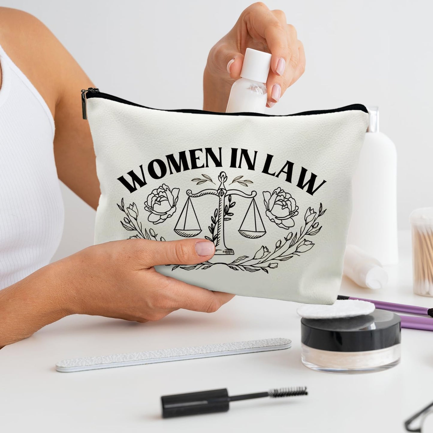 Lawyer Gifts for Women - Weather Makeup Bag, Law Graduation & Future Lawyer Gifts (PU)