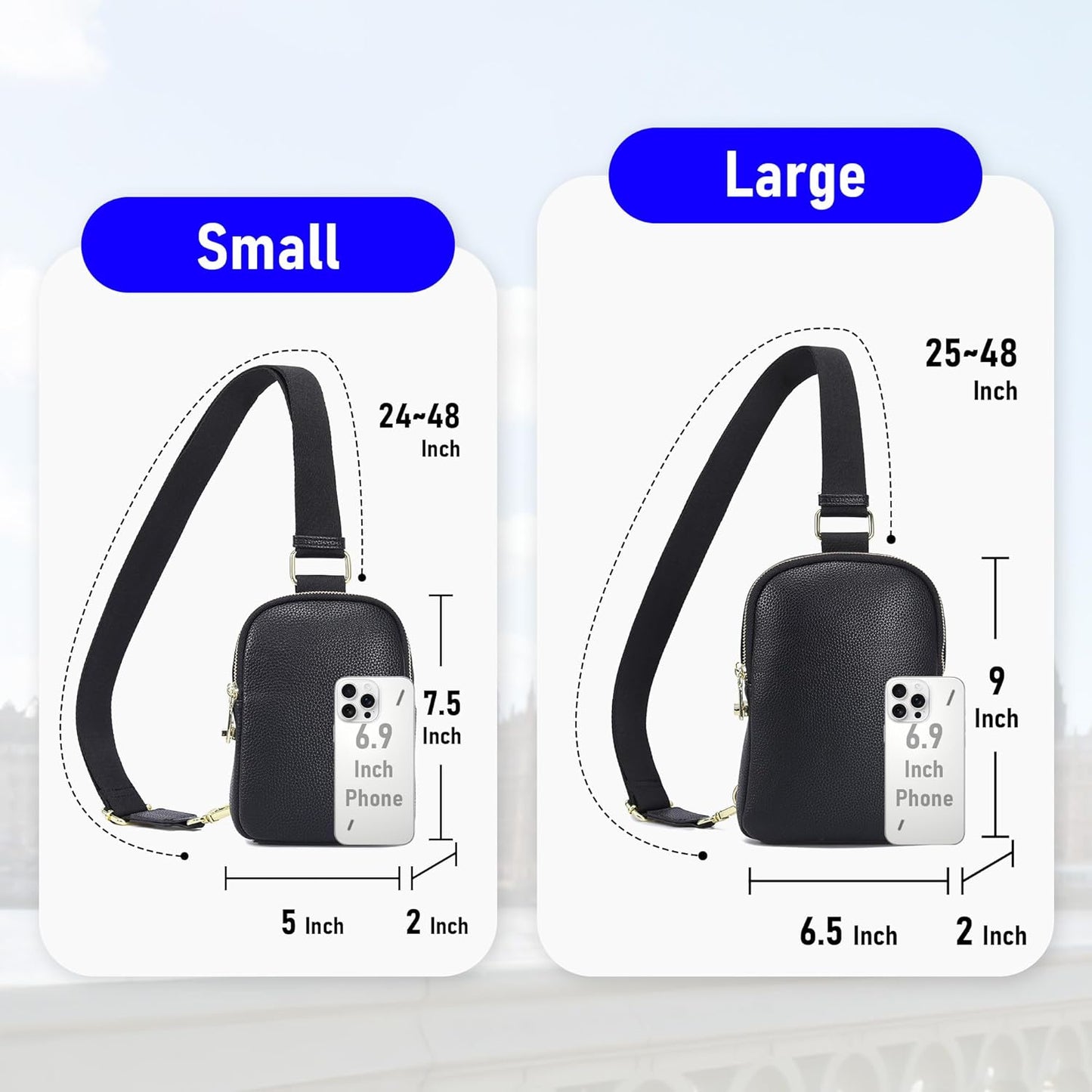INICAT Travel Small Sling Bag Faux Leather Crossbody Bags Women Cross Body Bag Purses for Woman