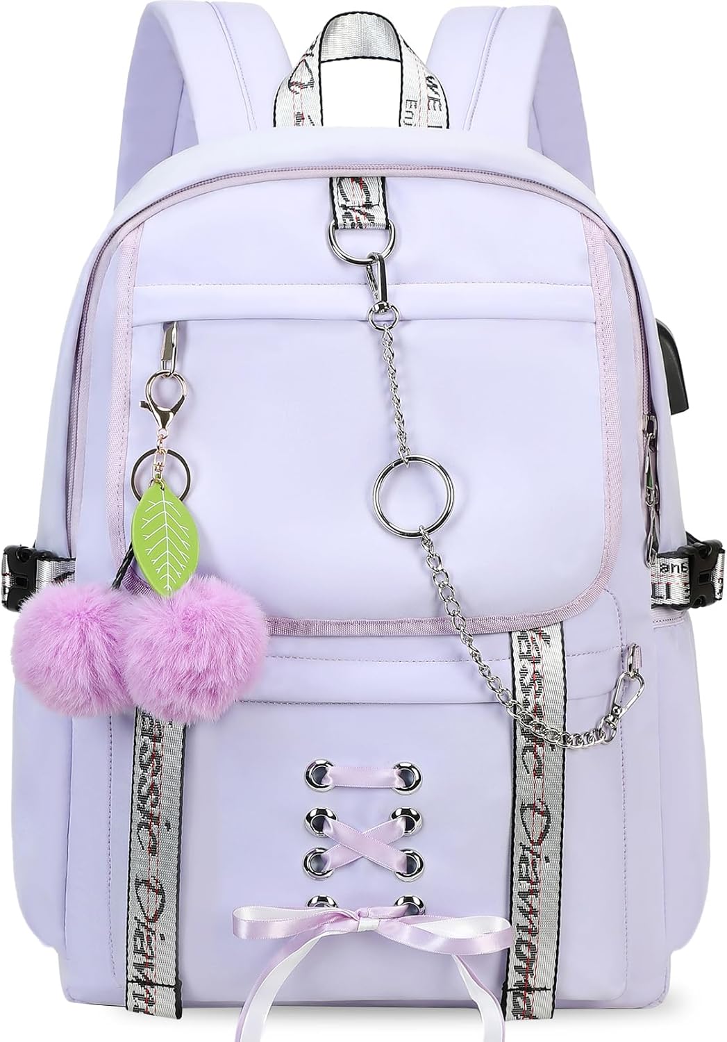 Teen Girl School Backpack for Girls Backpack Kids Gothic Bookbag School Backpacks for Girls Teens (Purple)