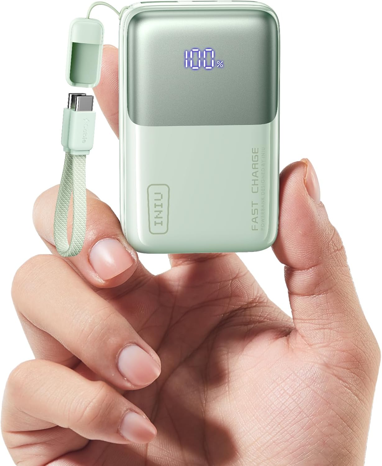 INIU Pocket Size Portable Charger, Ultra Small 10000mAh 45W PD Power Bank, Fast Charging Battery Pack, Travel Essentials Powerbank for iPhone 17 16 Pro Air, Xiaomi 17 Pro Max 16 15 14, Samsung S24 etc