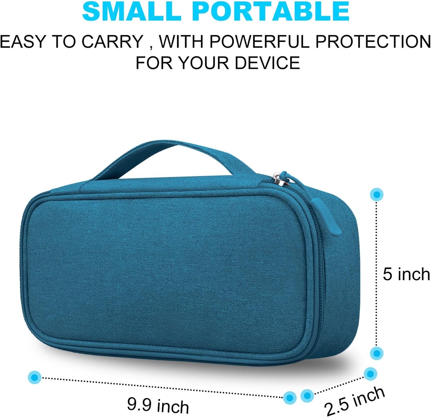 Lacdo Electronic Organizer Travel Cable Organizer Bag Pouch Tech Electronic Accessories Carry Case Portable Double Layers Charger Case for Cable, Cords, Charger, Earphone, Power Bank, Green