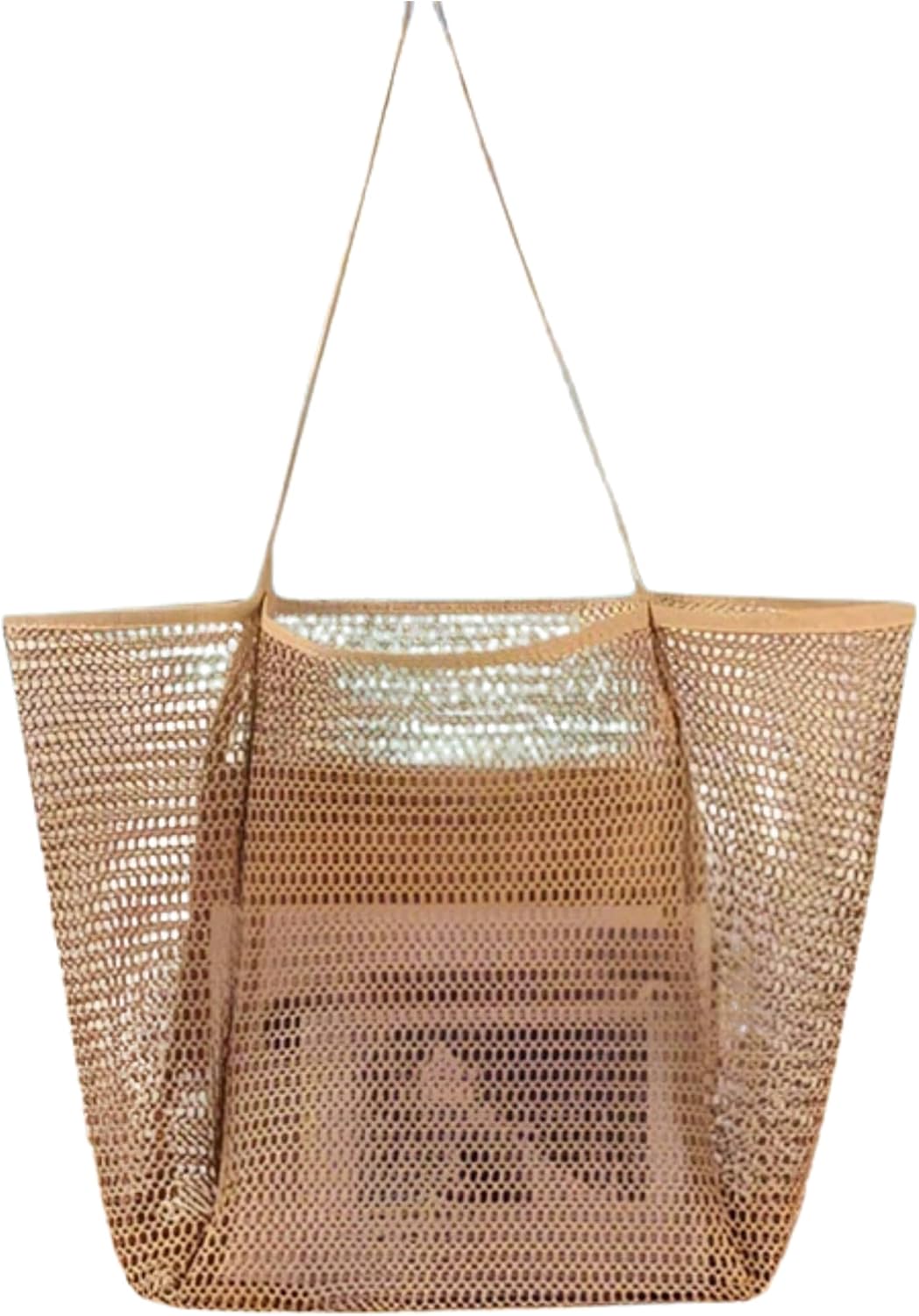 Sohum Living Lightweight Foldable Mesh Tote Bag for Beach & Travel – Large Sandproof Quick-Dry Bag with Durable Handles