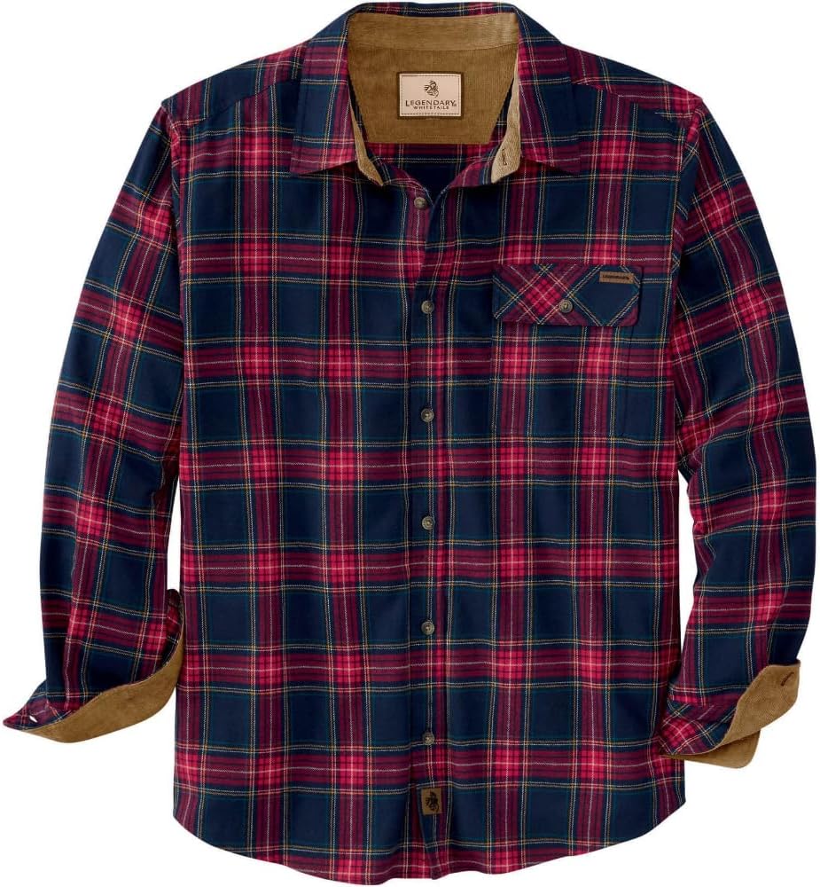 Legendary Whitetails Men's Flannel Shirt Long Sleeve Button Down 100% Cotton