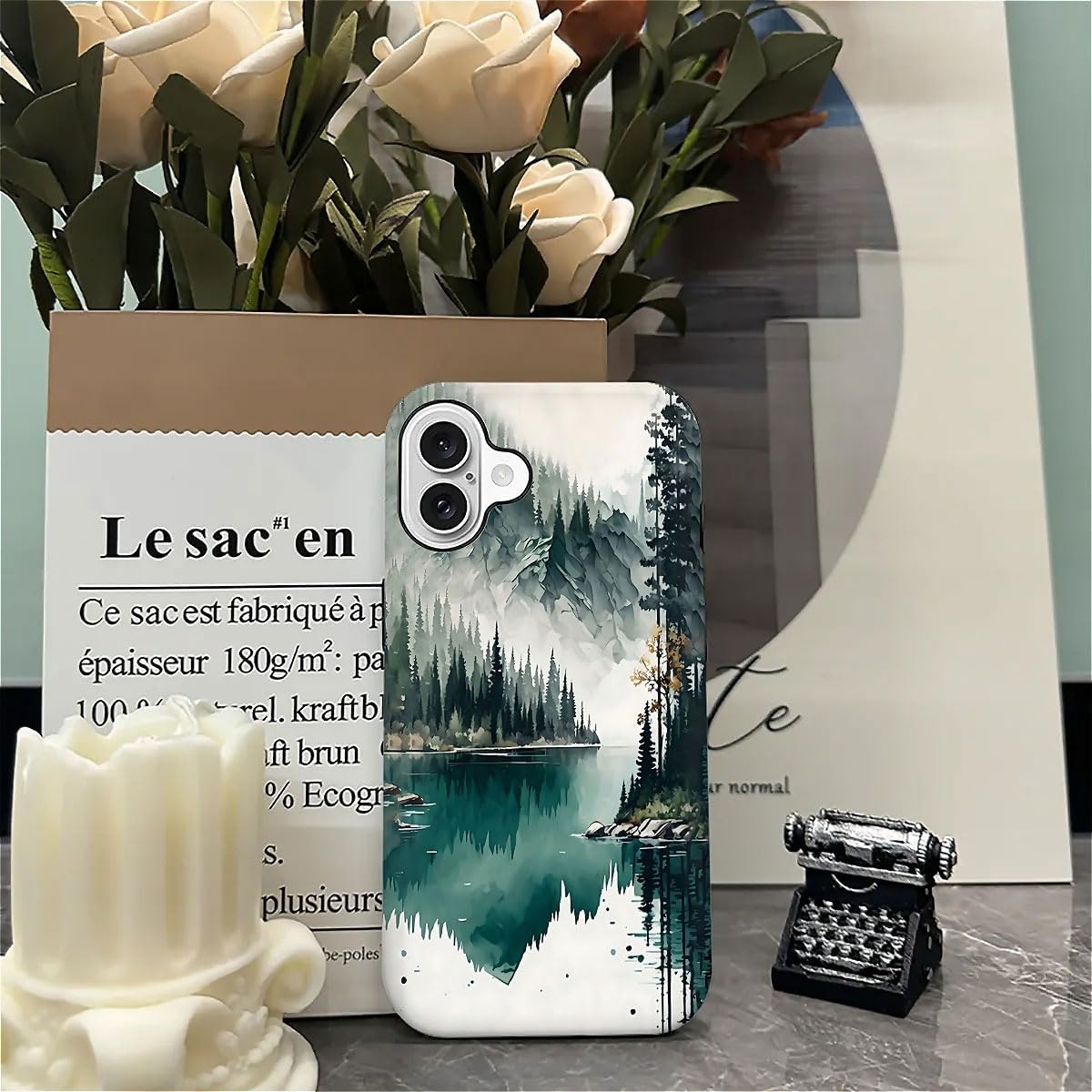 SEized Case Compatible with for iPhone 16 Plus,Mountain Forest Landscape Phone Case for Girl Women Boy Men,Durable Protection Phone Case for iPhone 16 Plus