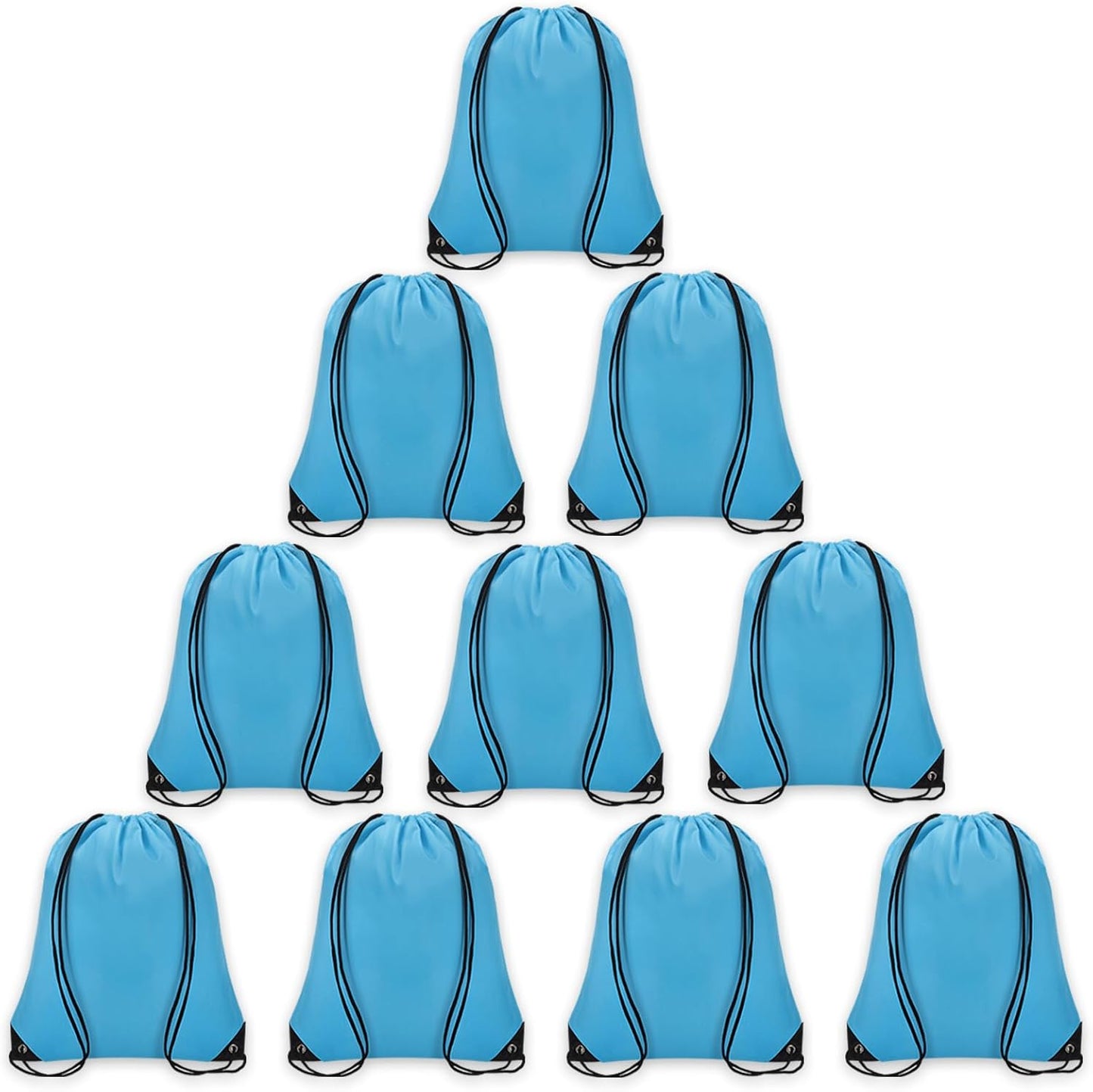 10Pcs Drawstring Backpack Bulk Cinch Bag, Drawstring Bags Polyester for Gym Sports Beach Party Trip