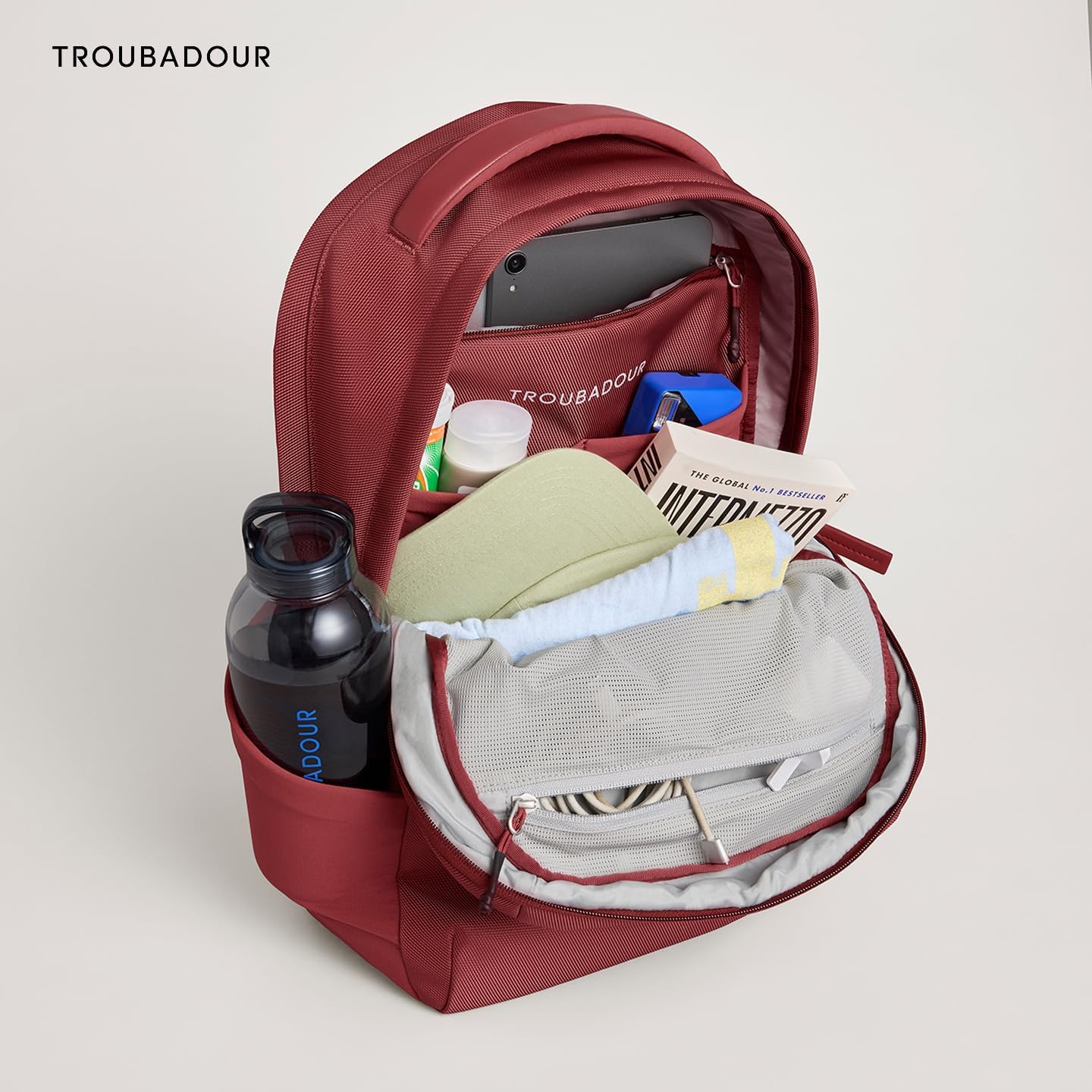 Troubadour Neo Backpack - 22L Lightweight Laptop Backpack - Ergonomic & Water Resistant - Versatile Style for Work and Travel - Rust