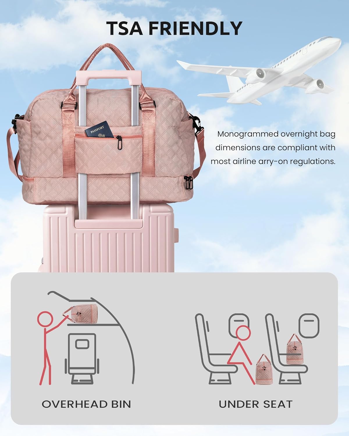 Trip Gifts for Mom From Daughter - 5 6 7 8 9 10 11 12 13 14 15 16 Year Old- Duffle Bag with Shoe