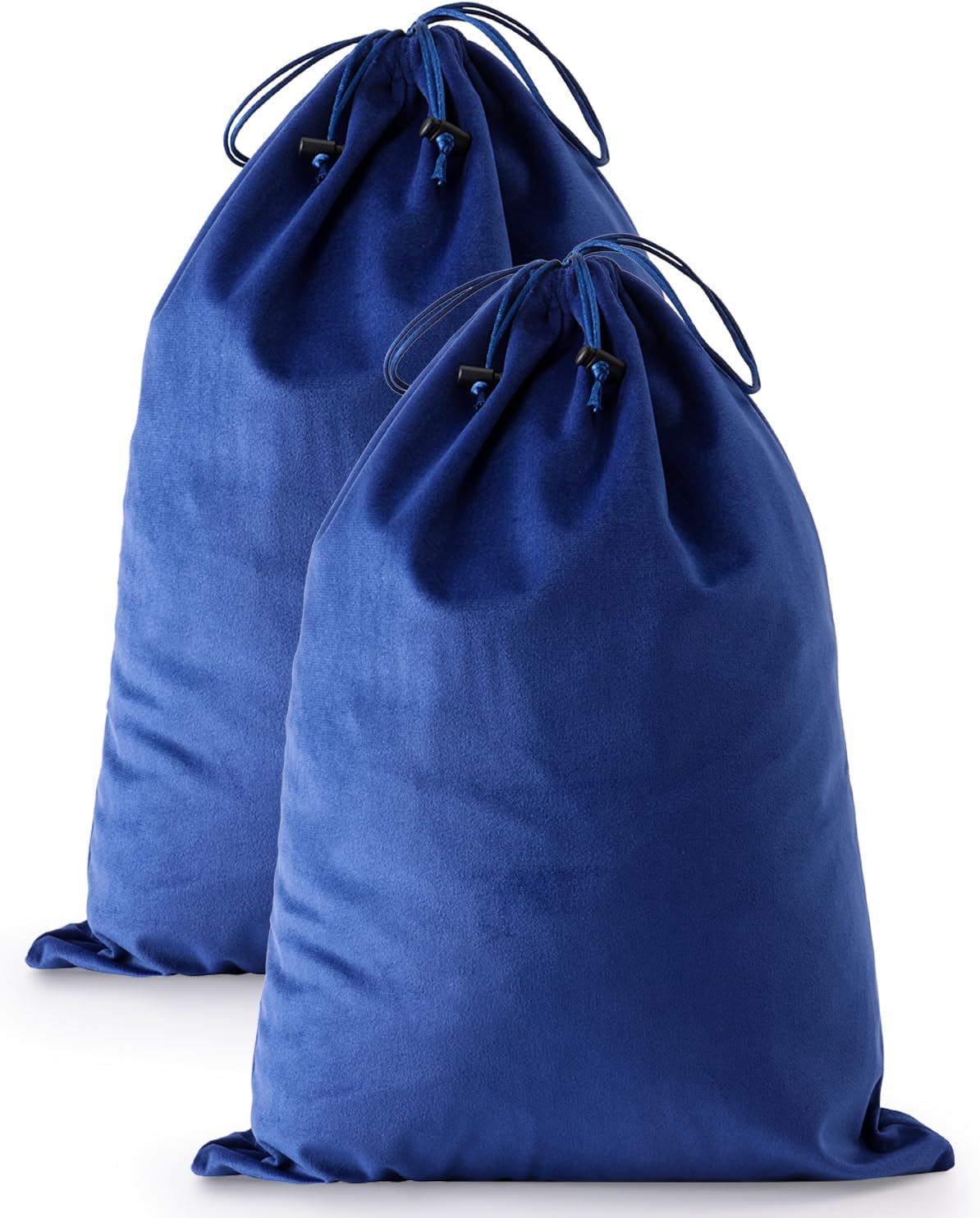 FantasyLife Shoe Bags for Travel, 2 PCS Washable Dust Bags for Storage & Packing, Flannel Shoe Pouch with Drawstring Closure for Purses, Handbags, Shoes & Toys (Palace Blue)