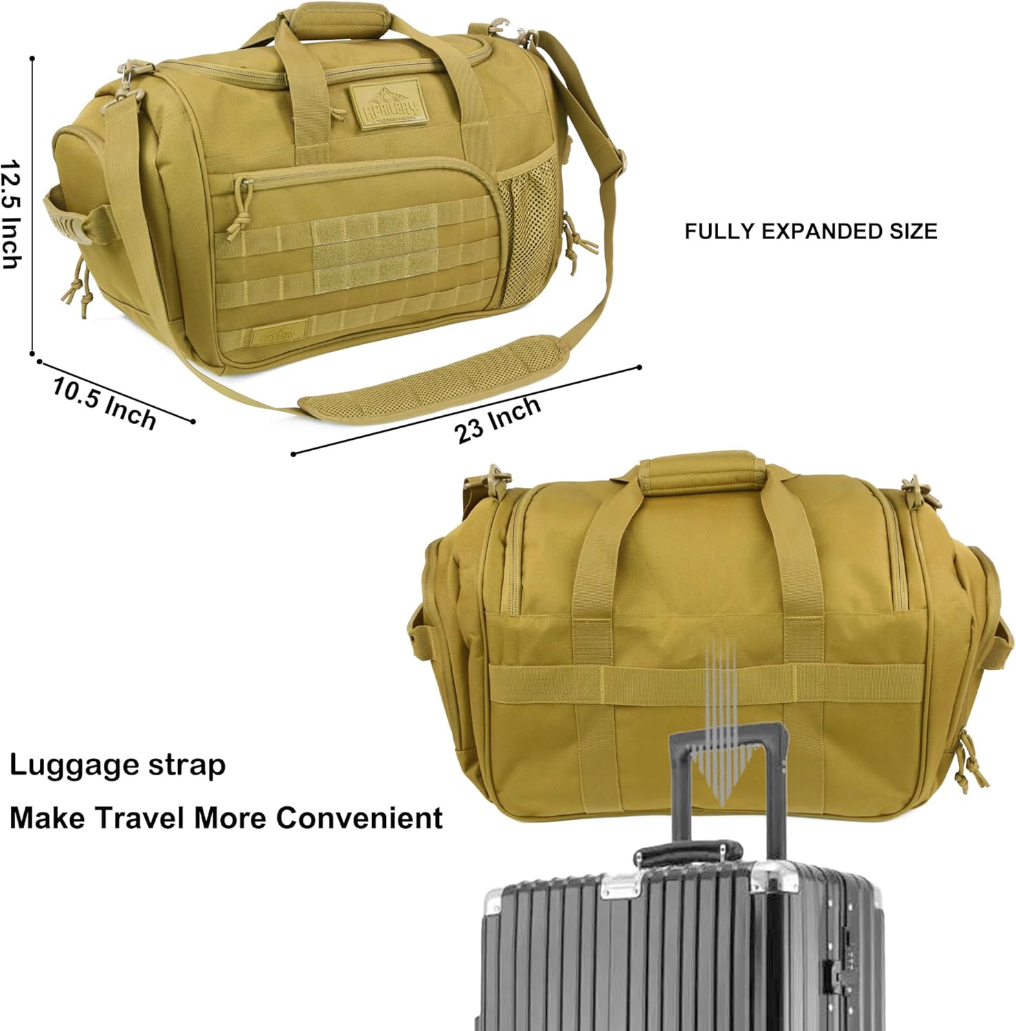 APRlLBAY Gym Bag Large Size 43L Training Bag Traveling With Luggage Strap Equipment Bag Tactical