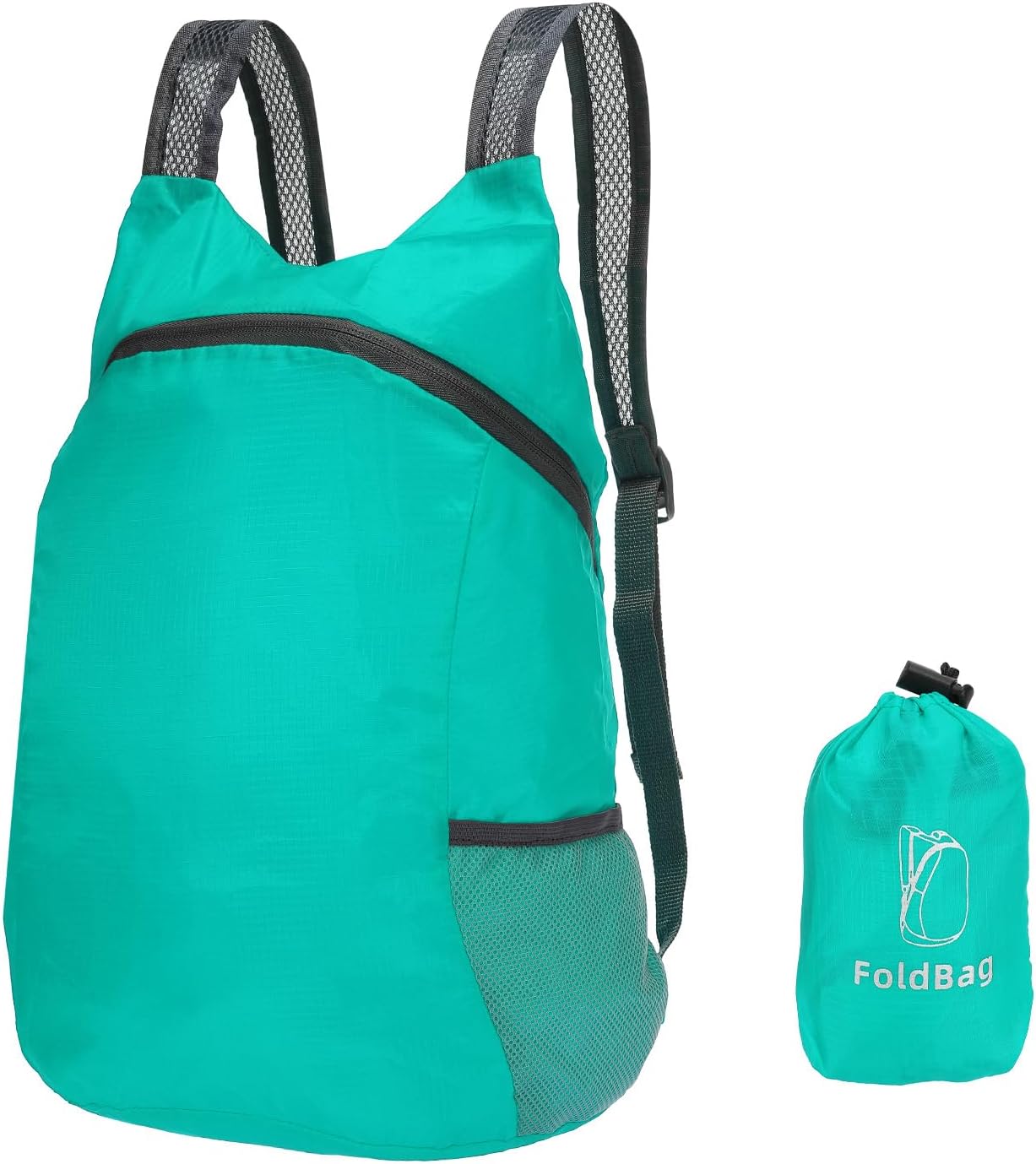 PATIKIL Hiking Backpack, 15L-20L Packable Lightweight Backpack Daypack Small Foldable Outdoor Camping Cycling Backpacking Shoulder Bag, Lake Blue