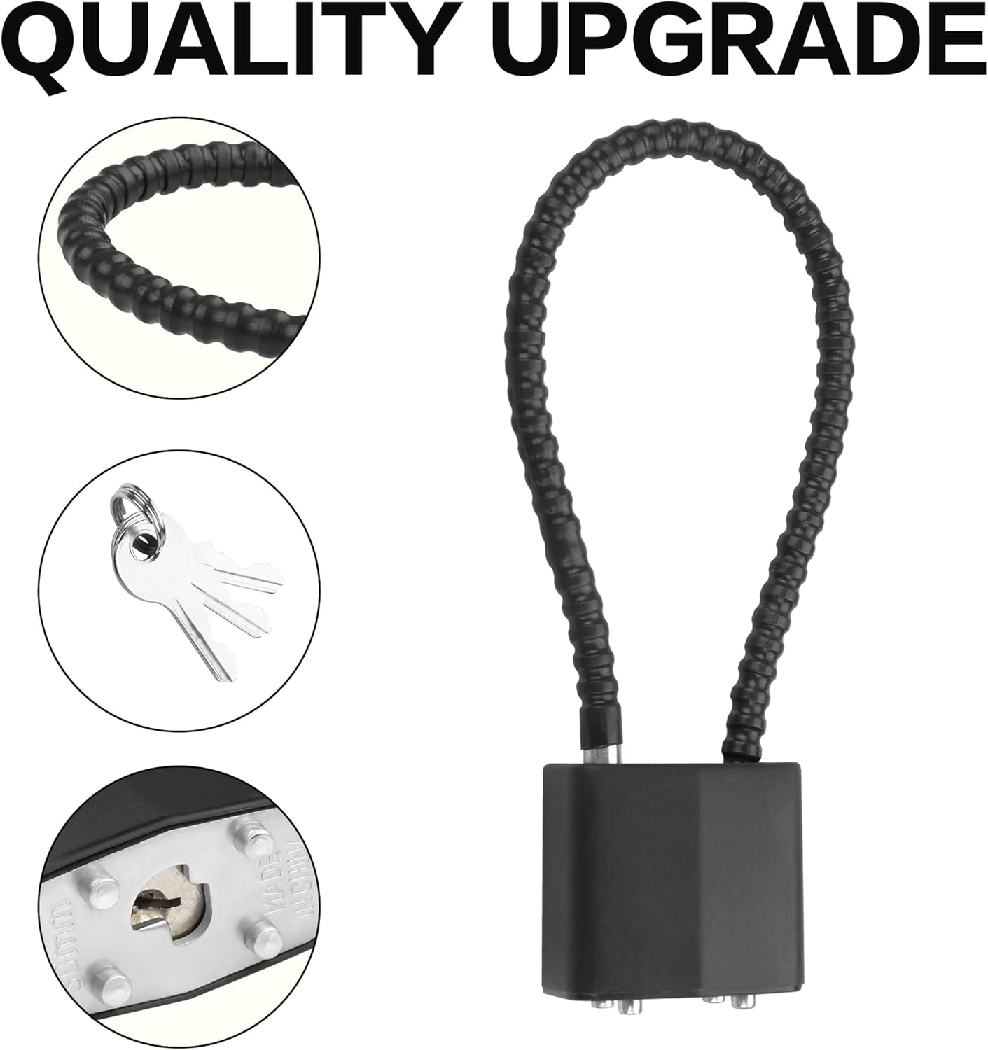 YAODHADO Luggage Locks with Keys,Locker Lock Small Luggage Padlocks for Travel Suitcase Locks Padlock Apply to Locker Lock,Gym Locker (2PCS) (Black)
