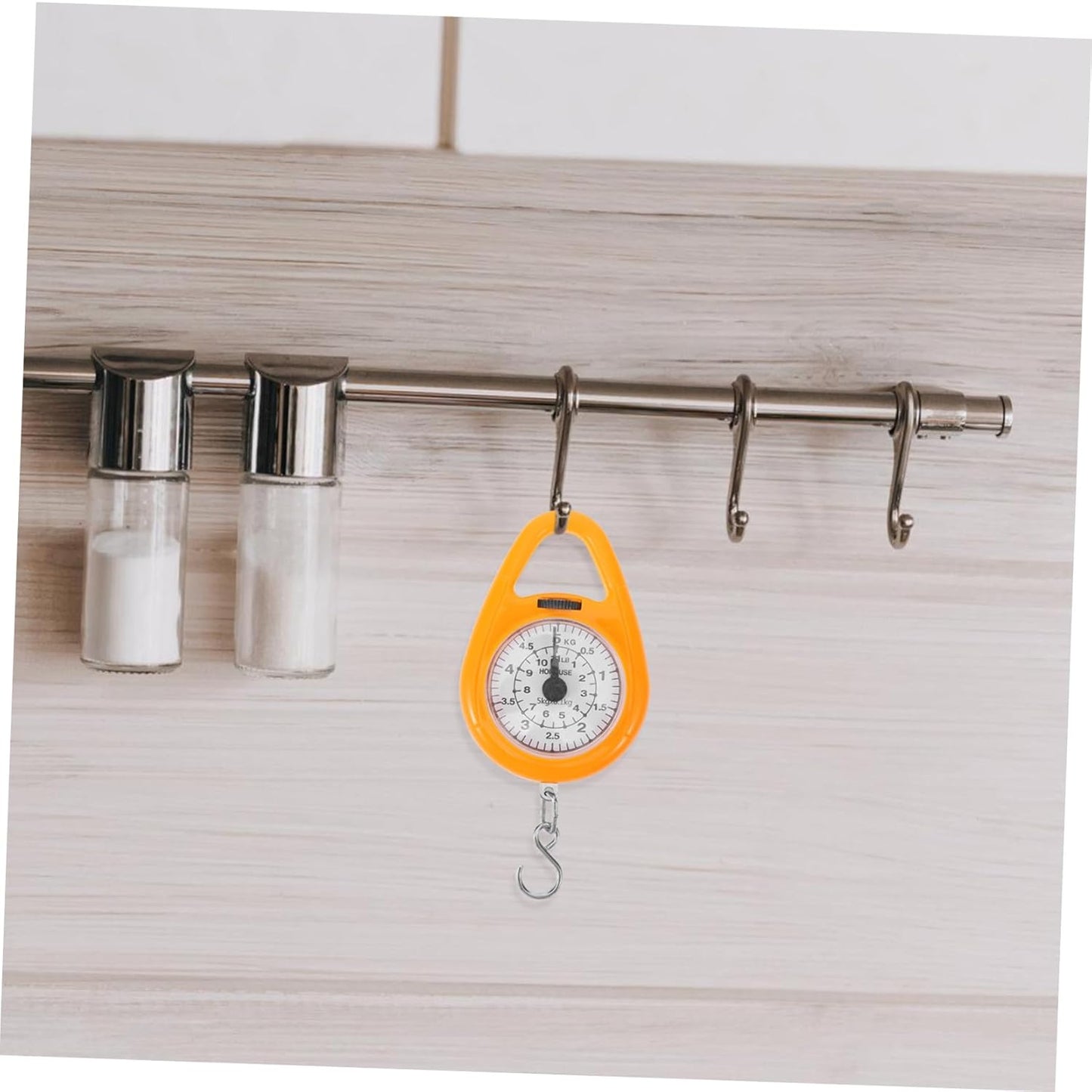 3pcs Portable Spring Scale Mechanical Luggage Weight Measurement Tool Hook for Travel Fishing and Household Use Compact and Accurate Design Orange