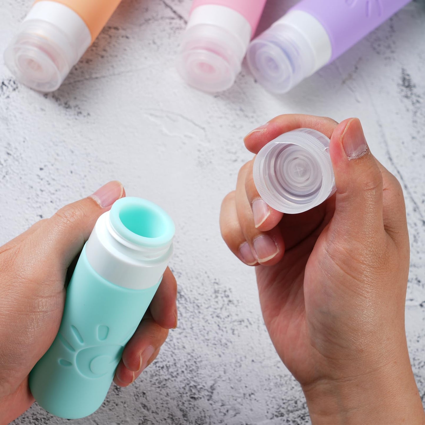 Zafit Travel Bottles for Toiletries, TSA Approved Travel Containers 3oz Leak Proof Travel Tubs