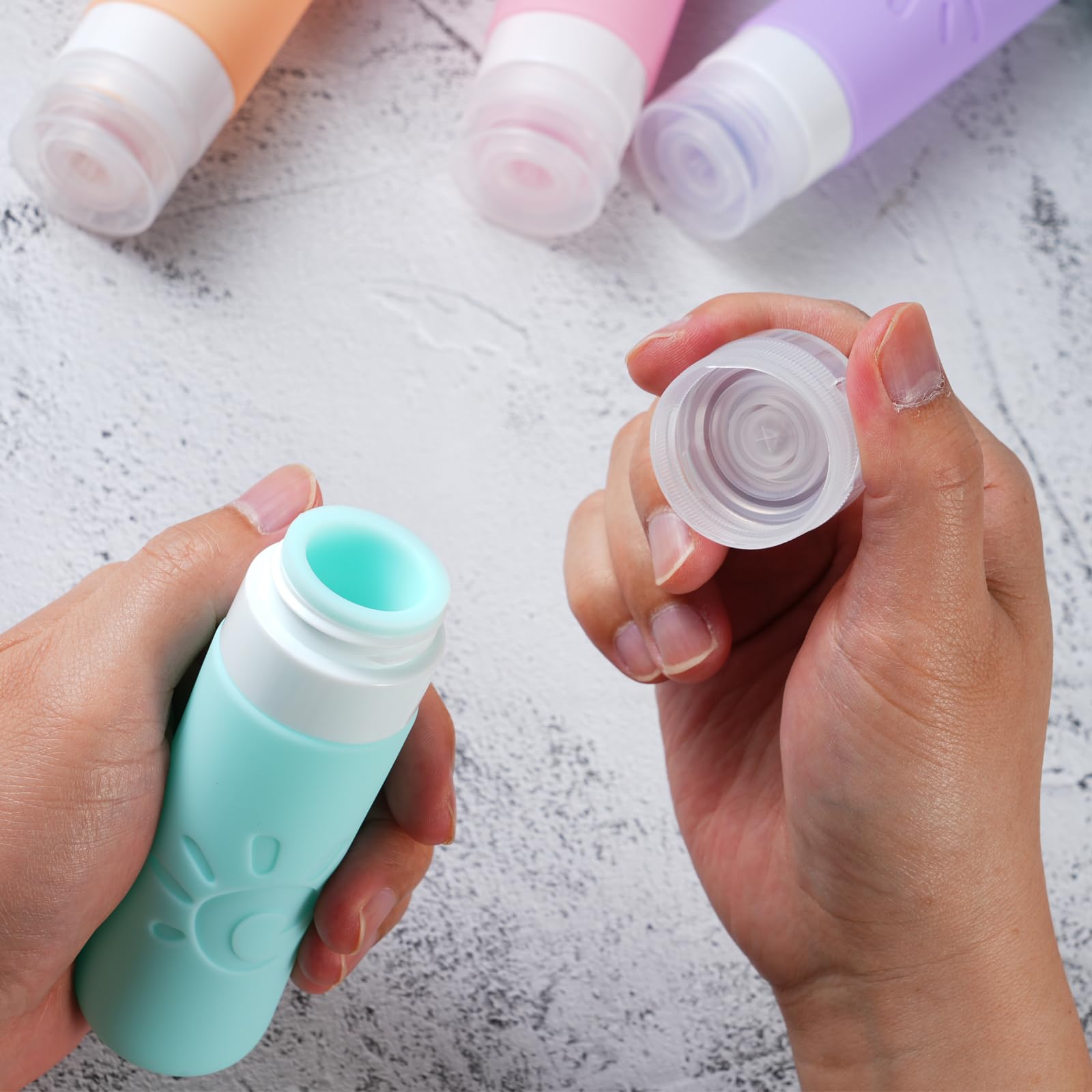 Zafit Travel Bottles for Toiletries, TSA Approved Travel Containers 3oz Leak Proof Travel Tubs