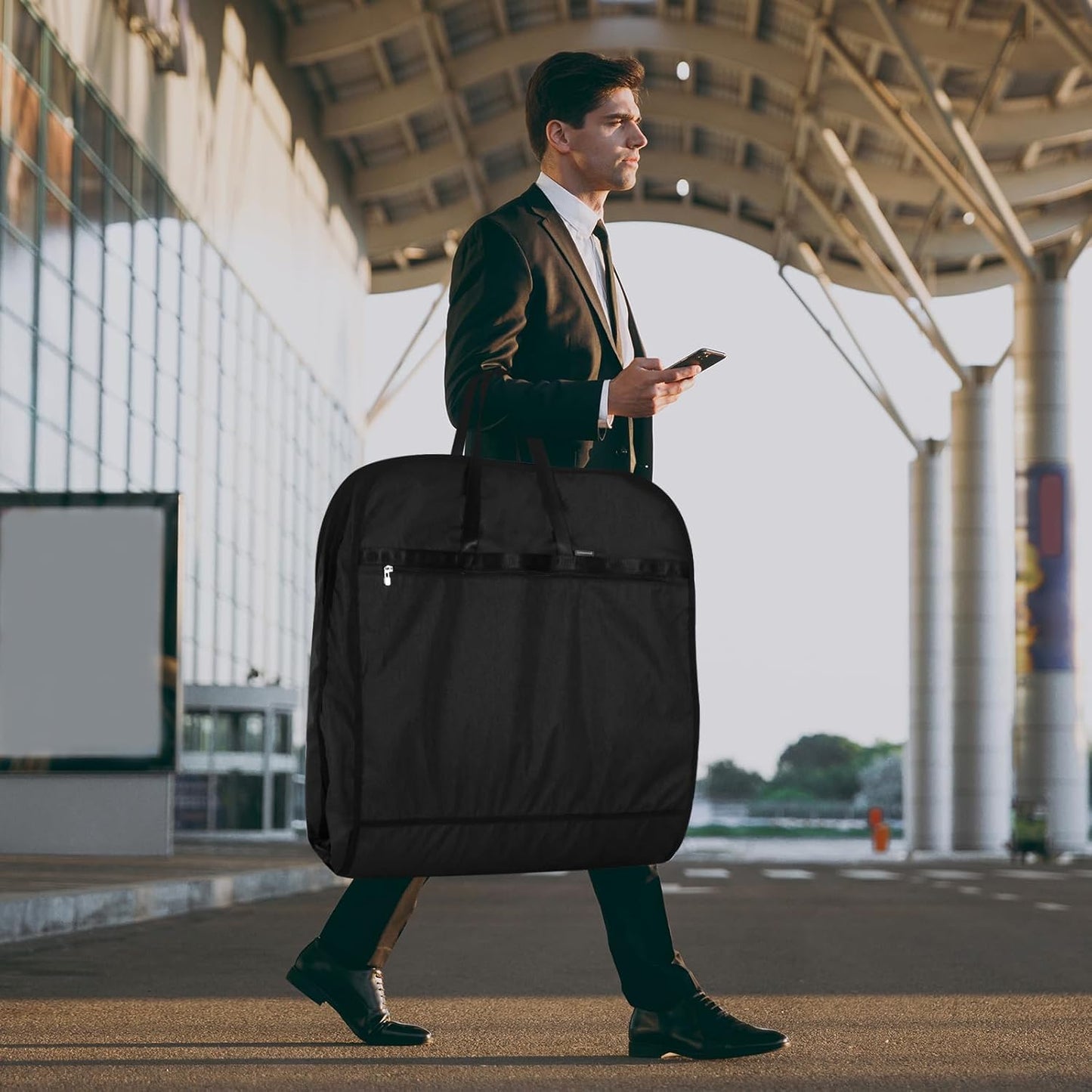 60 Inch 2 Packs Heavy Duty Tear Resistance Wedding Dress Bag for Wedding Travel, Waterproof Dress Cover for Closet Wardrobe. Garment Bag for Gowns, Tuxedos, Dress, Long Coats. Darkgrey