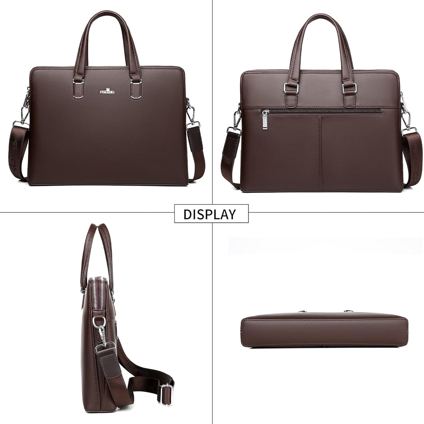 FSD.WG]Business Bag Leather Briefcase Shoulder Laptop Business Bag for Men