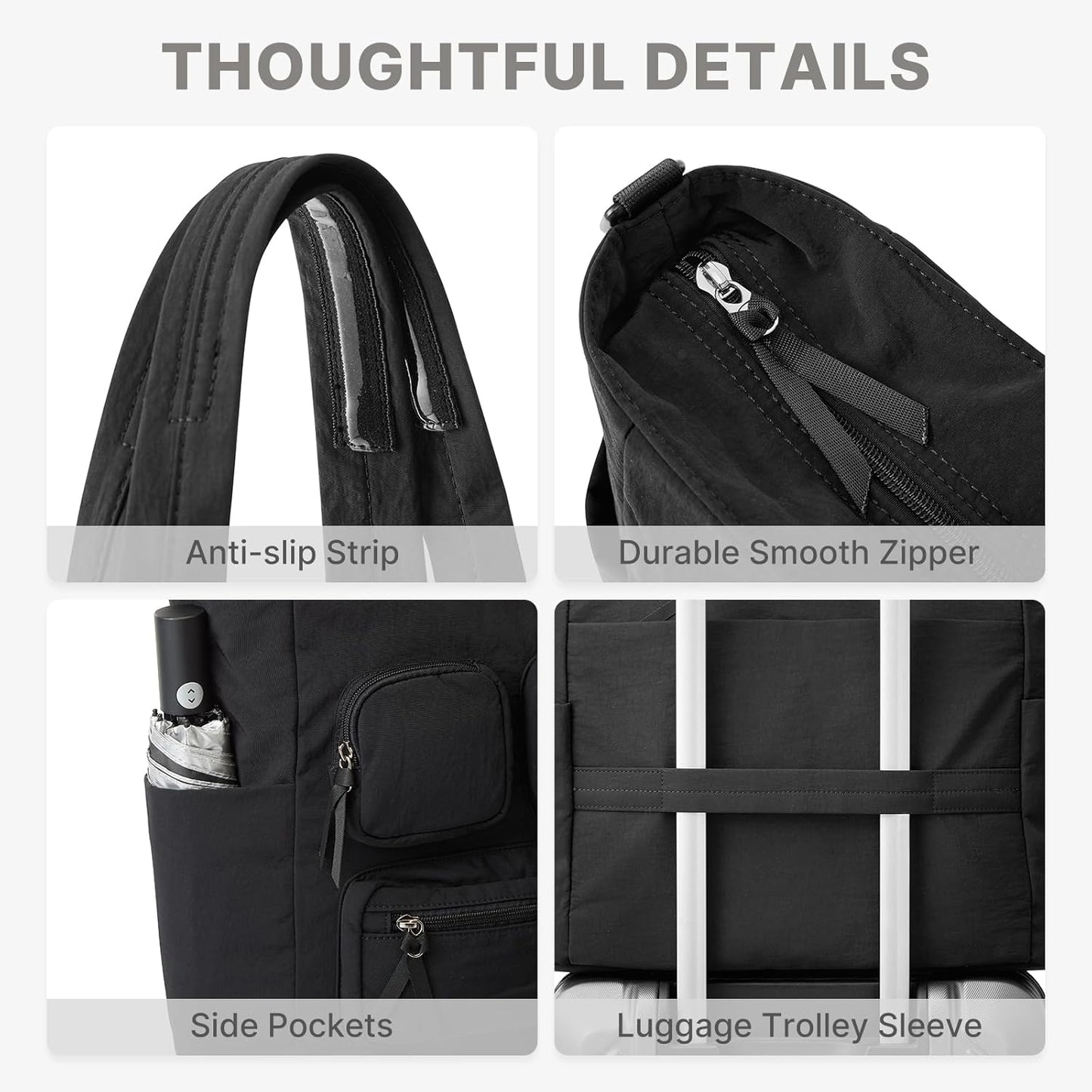 G4Free Tote Bag for Women, Lightweight Work Bag with 15" Laptop Pocket for Teacher Nurse Casual Shoulder Bag for Travel Daily