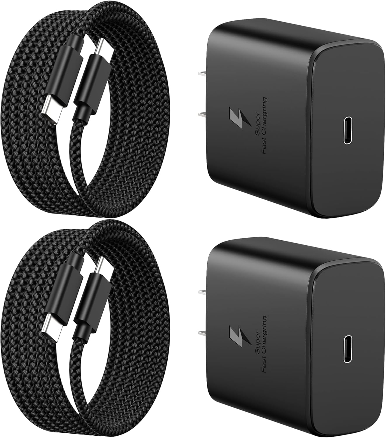 45W Super Fast Charger Type C Compatible with Samsung Galaxy, USB C Wall Charging for Samsung Galaxy S25/S25 Ultra/S25+/S24 Ultra/S24/S24+/S23/S22/S21/S20, Note 10 Plus (2 Pack)