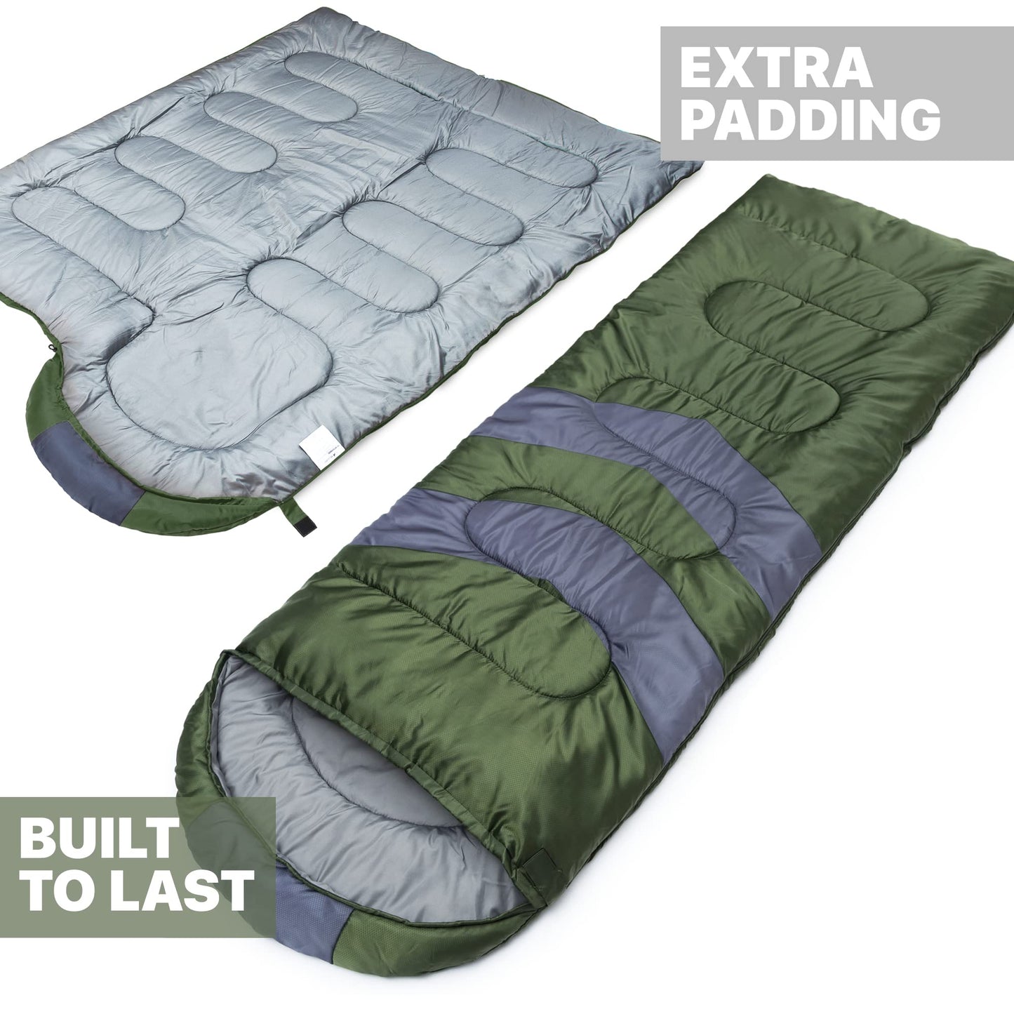 MalloMe Sleeping Bags for Adults Cold Weather & Warm - Backpacking Camping Sleeping Bag for Kids