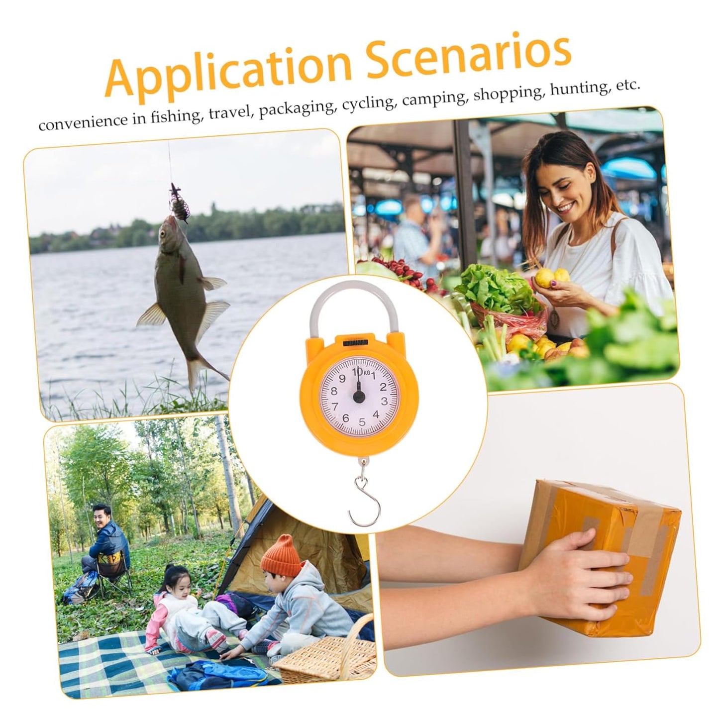 GALPADA Handheld Scale for Travel Portable Accurate Fish Scale for Food Weighing Compact