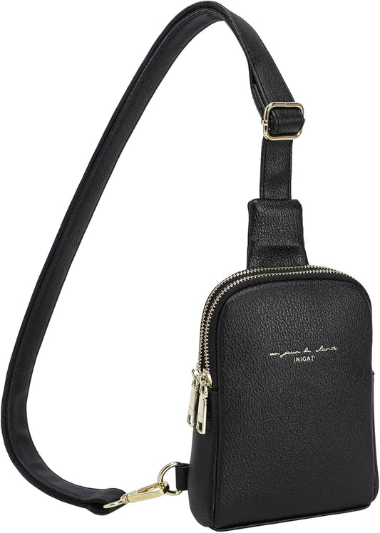 INICAT Travel Small Sling Bag Faux Leather Crossbody Bags Women Cross Body Bag Purses for Woman