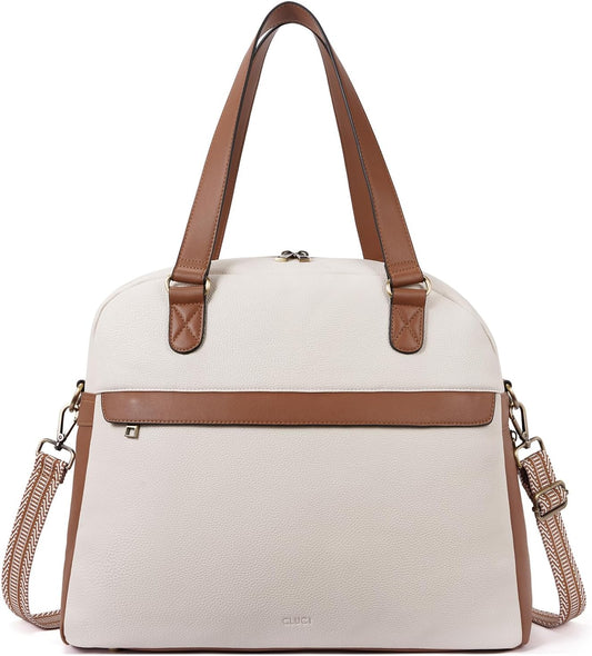 CLUCI Weekender Bag for Women Travel Leather Duffel Bag Carry on Overnight Bag