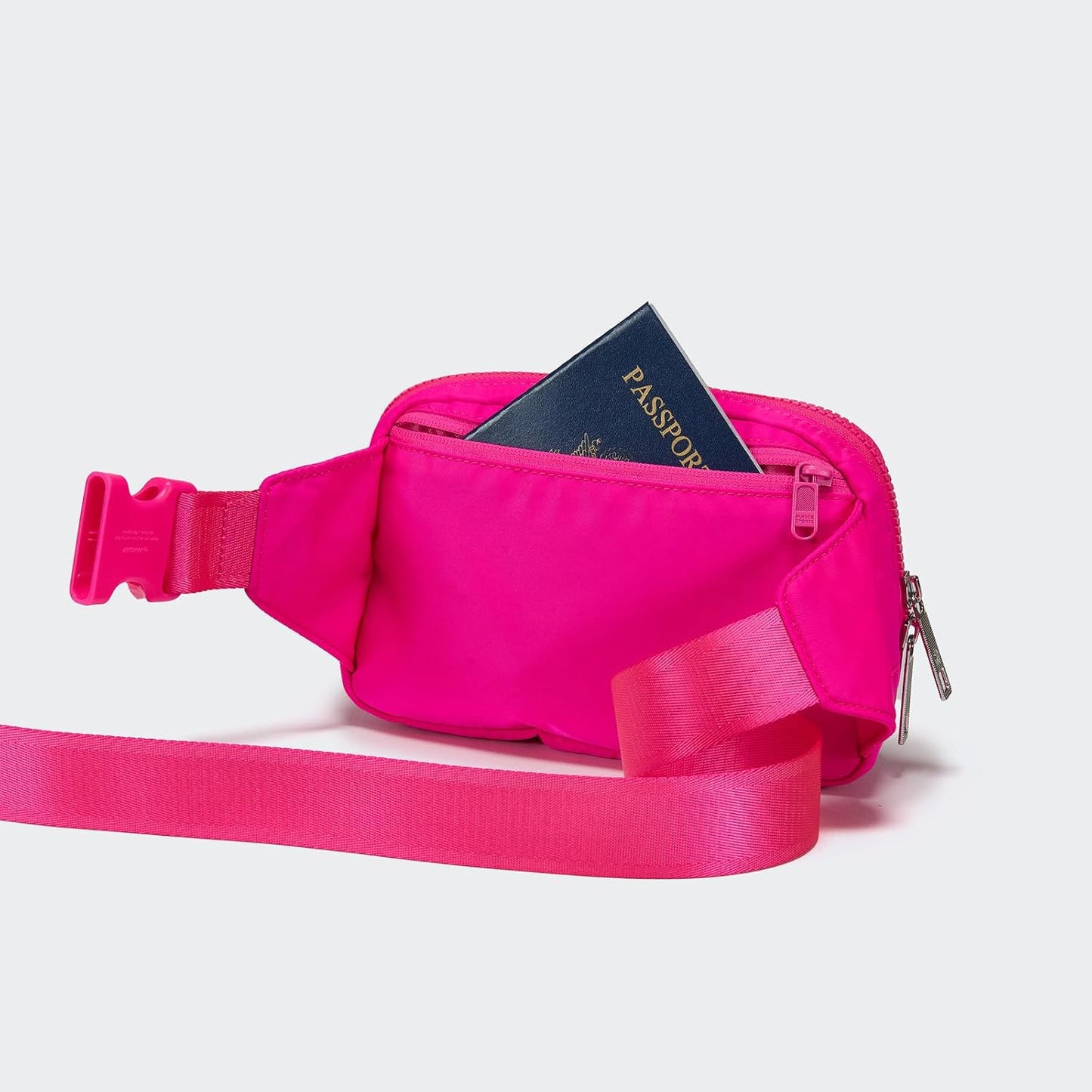 Pander Belt Bag Large 2L, Nylon Fanny Pack Purse for Women and Men with Adjustable Strap