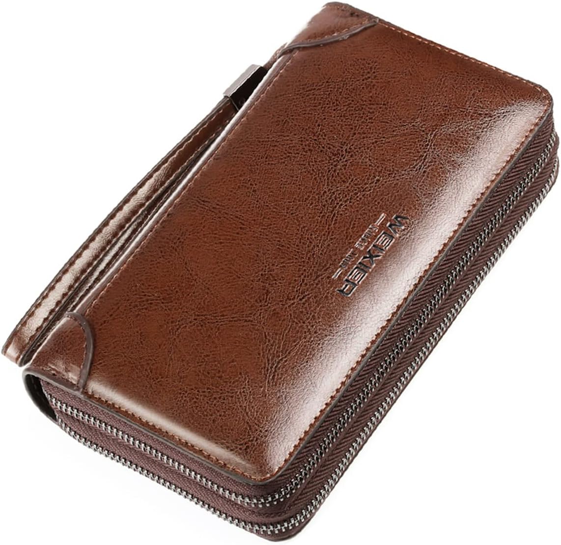 Large Wallet Clutch Long Leather Phone Purse Business Hand Clutch Bag Card Holder Travel Wallet for Men Women Father Husband