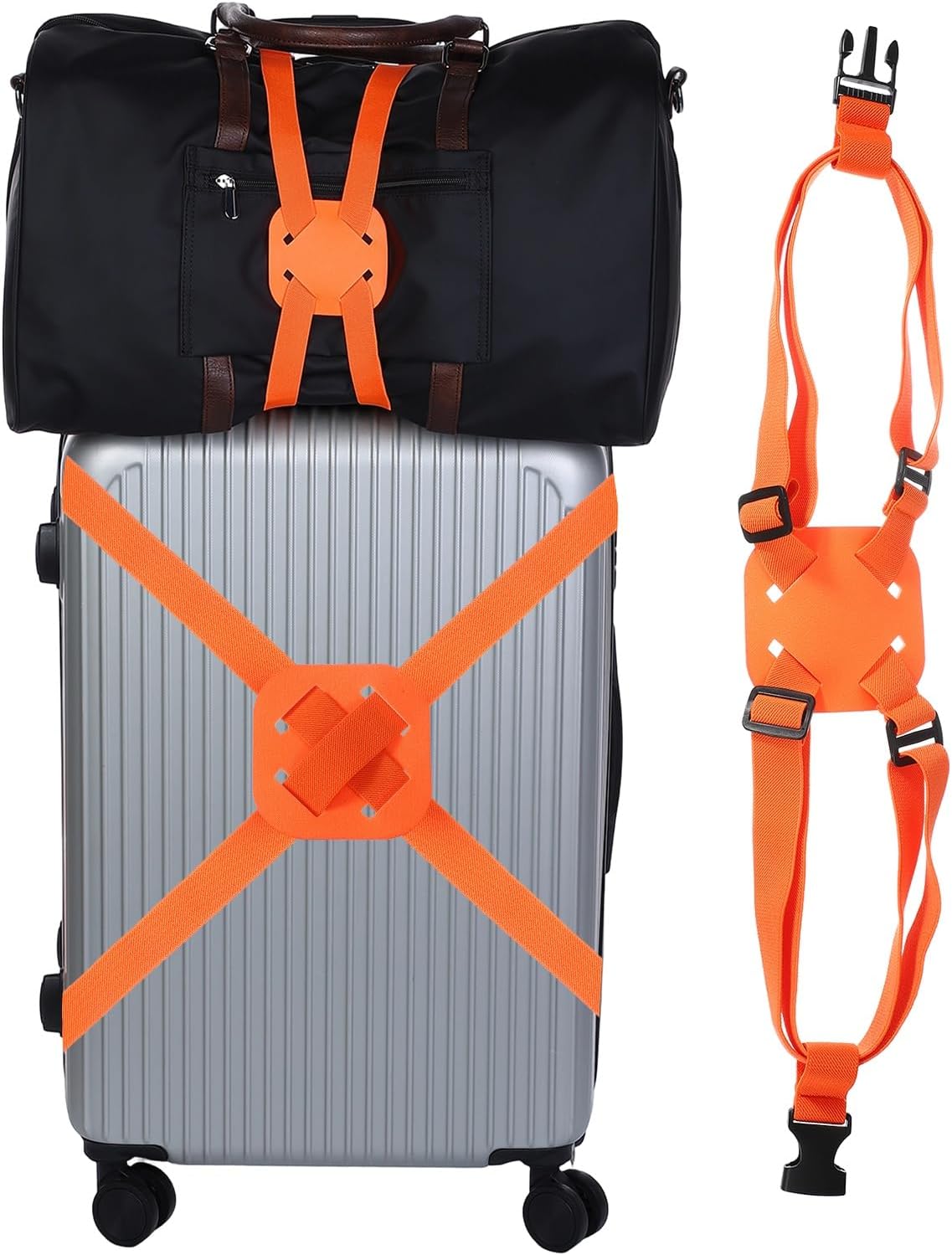Adjustable Luggage Straps, Suitcase Elastic Strap Bag Bungee with Buckles Travel Accessories